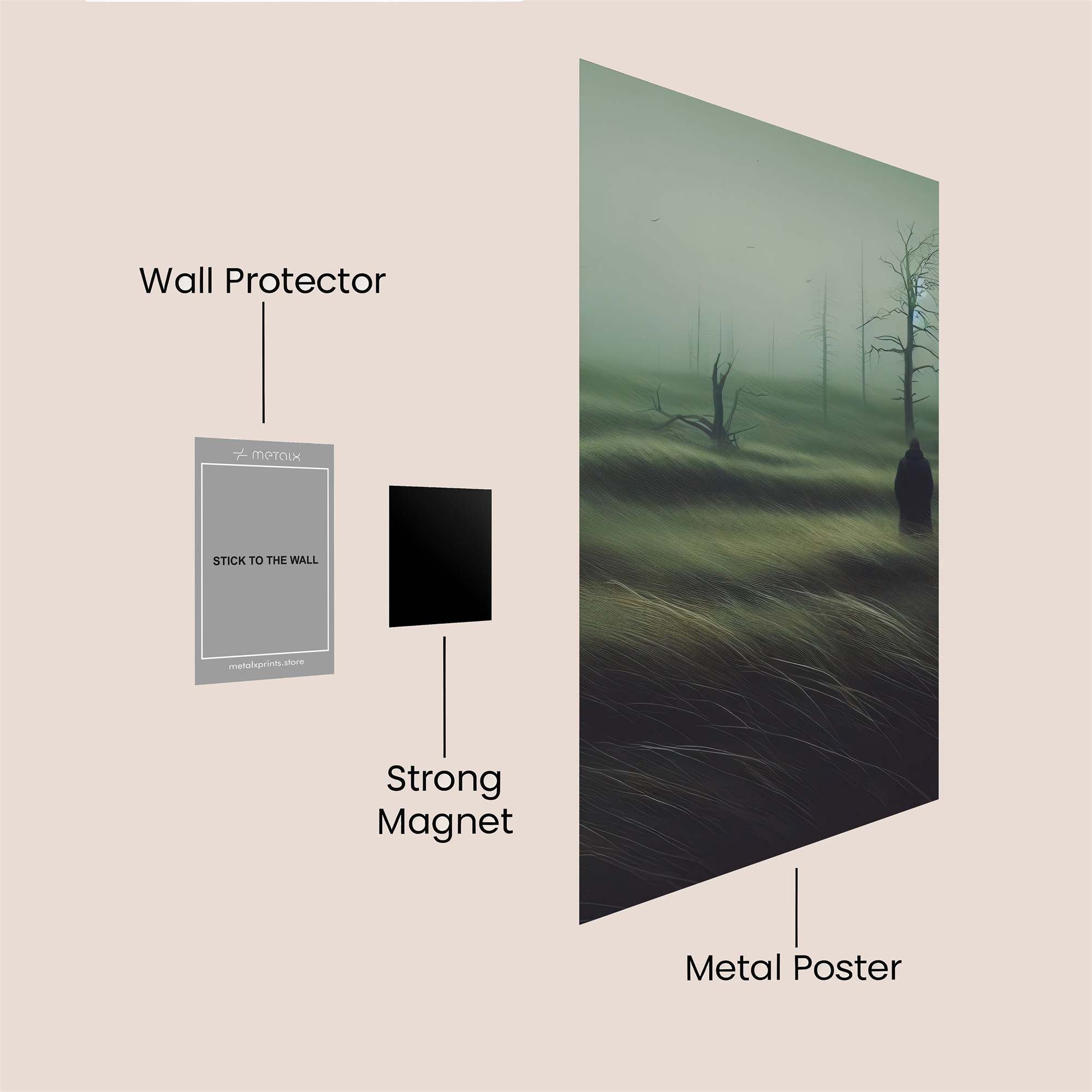 Wanderer Wistful Safe Wall Magnetic / M