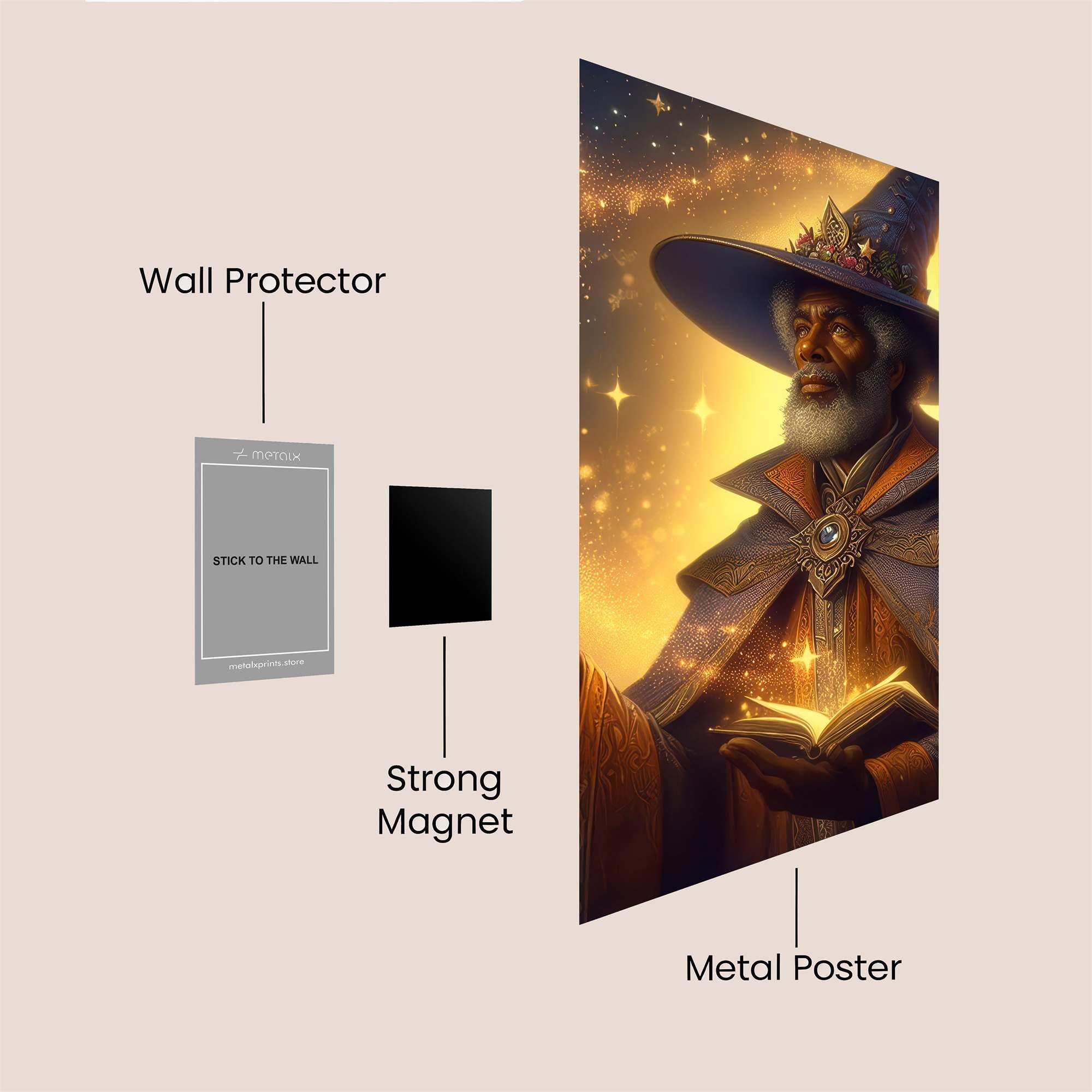 Wizard Enchantment Safe Wall Magnetic / M