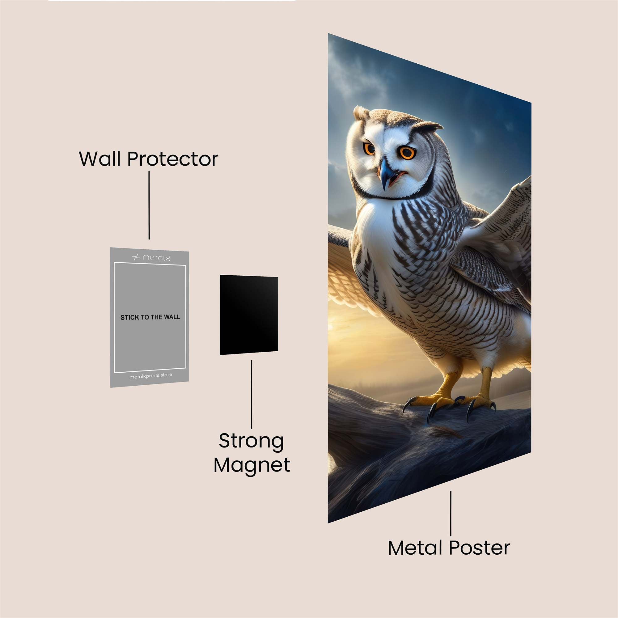Owl Radiance Safe Wall Magnetic / M