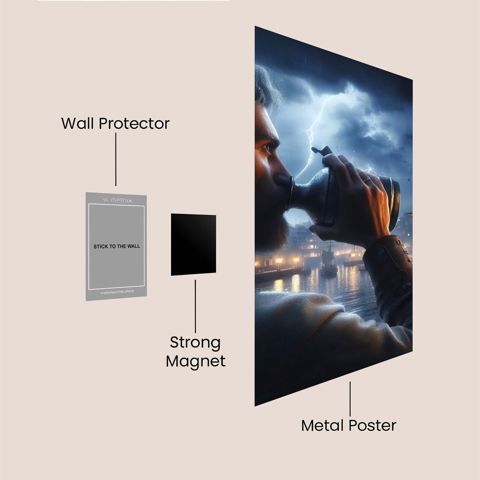 Captain Contemplative Safe Wall Magnetic / M
