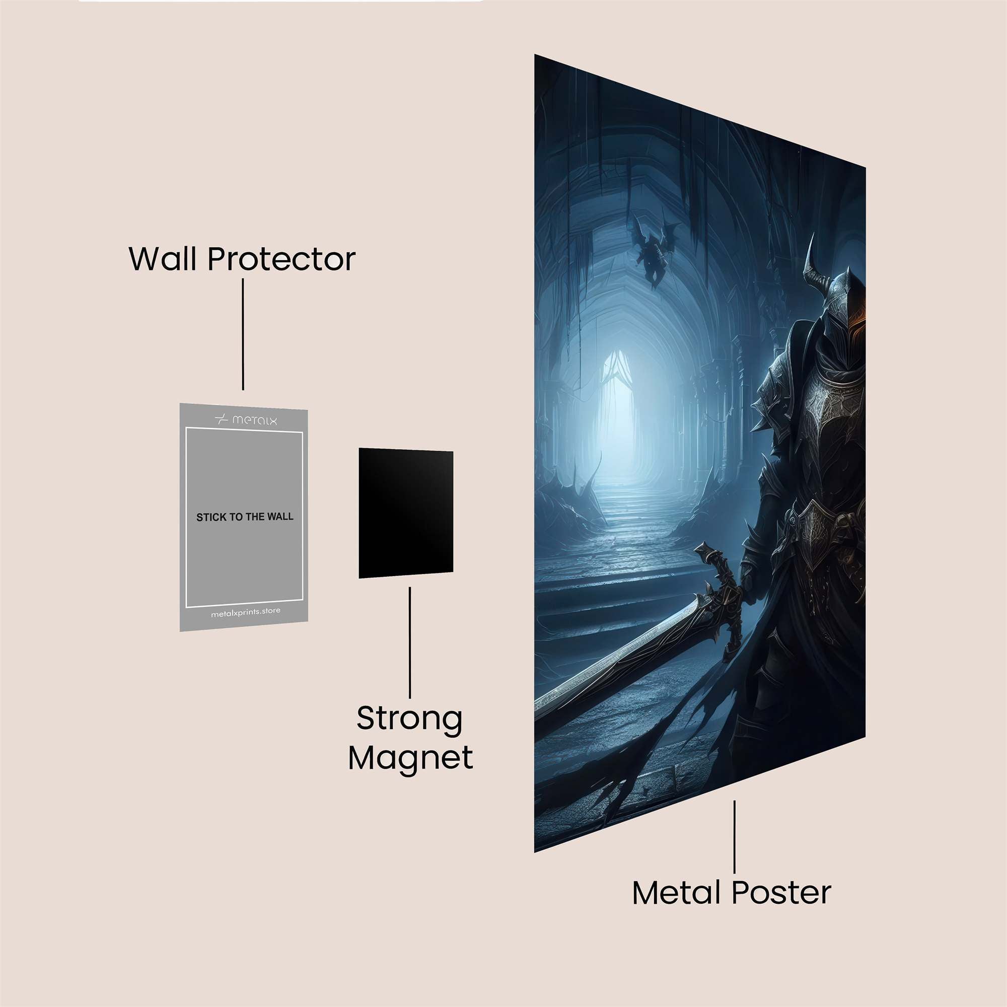 Knight Gloom Safe Wall Magnetic / M