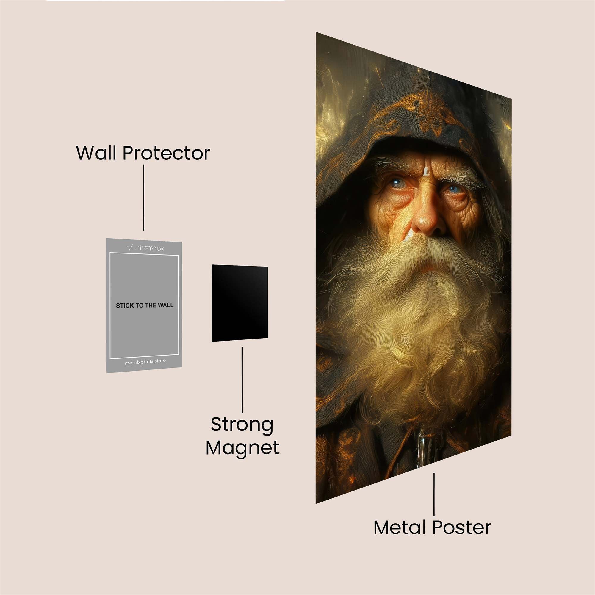 Wizard Enigma Safe Wall Magnetic / M