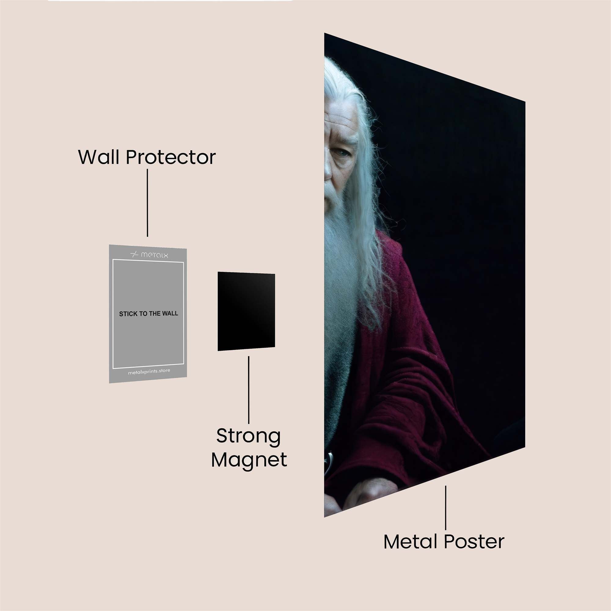 Gandalf Pensive Safe Wall Magnetic / M