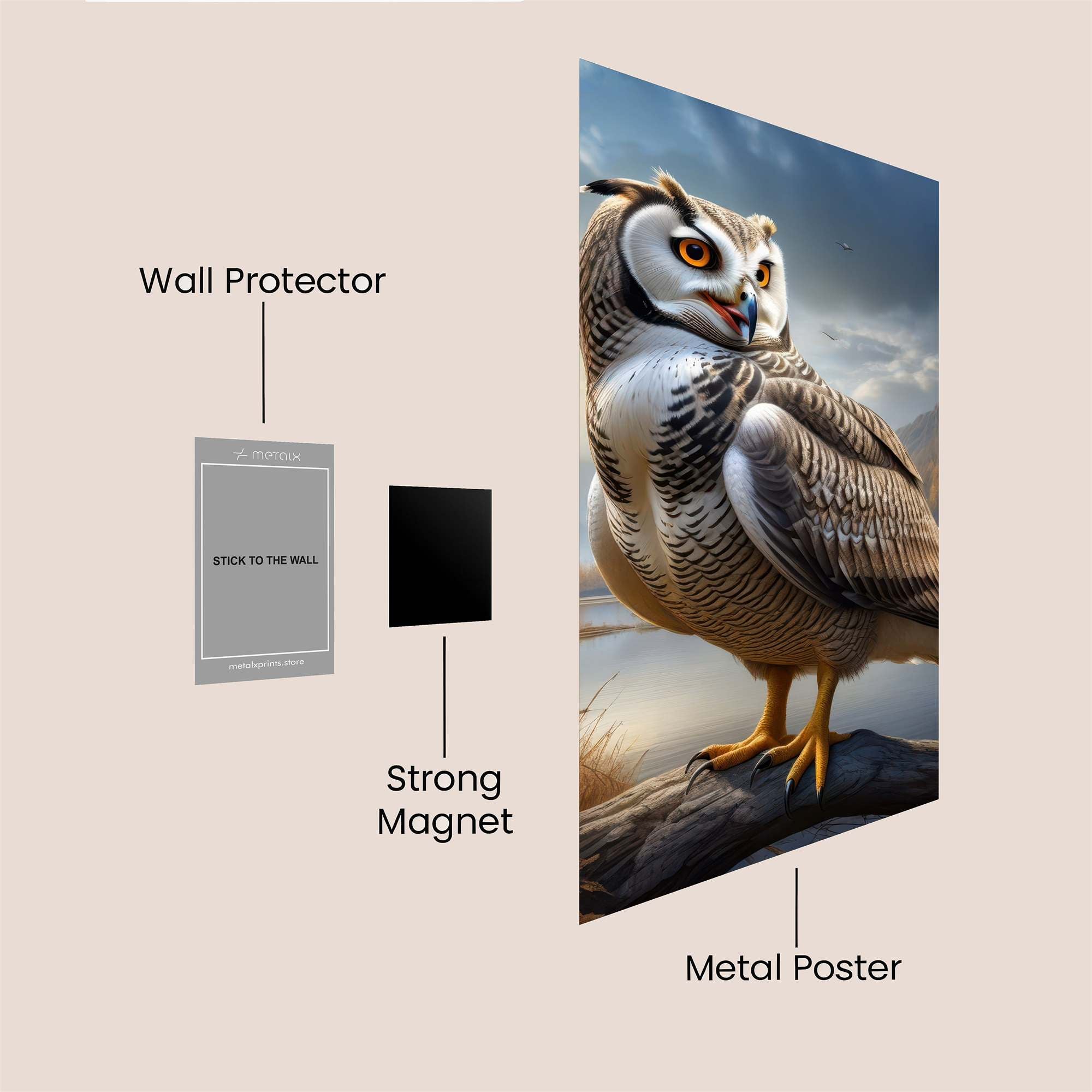 Owl Majesty Safe Wall Magnetic / M
