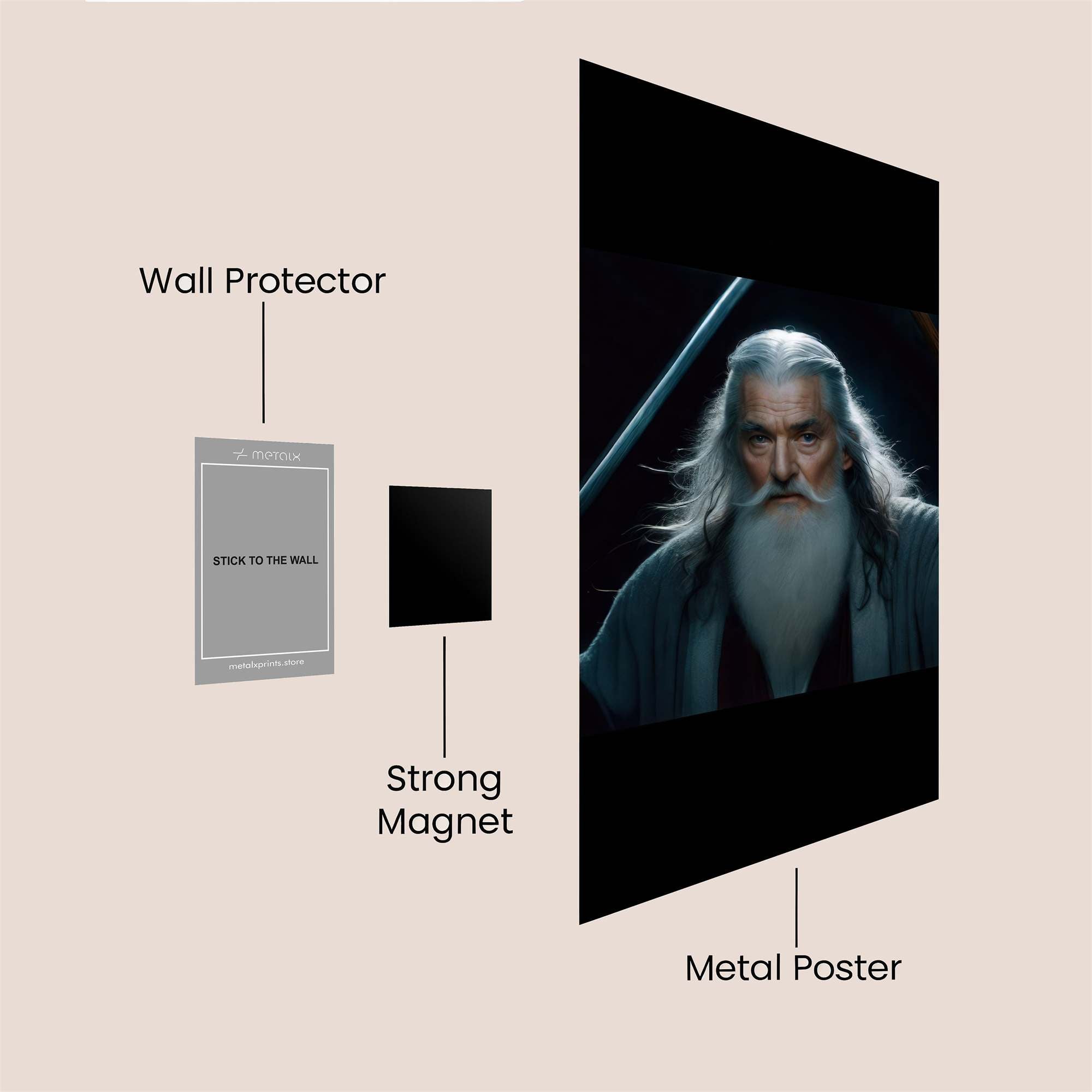 Gandalf Resolute Safe Wall Magnetic / M