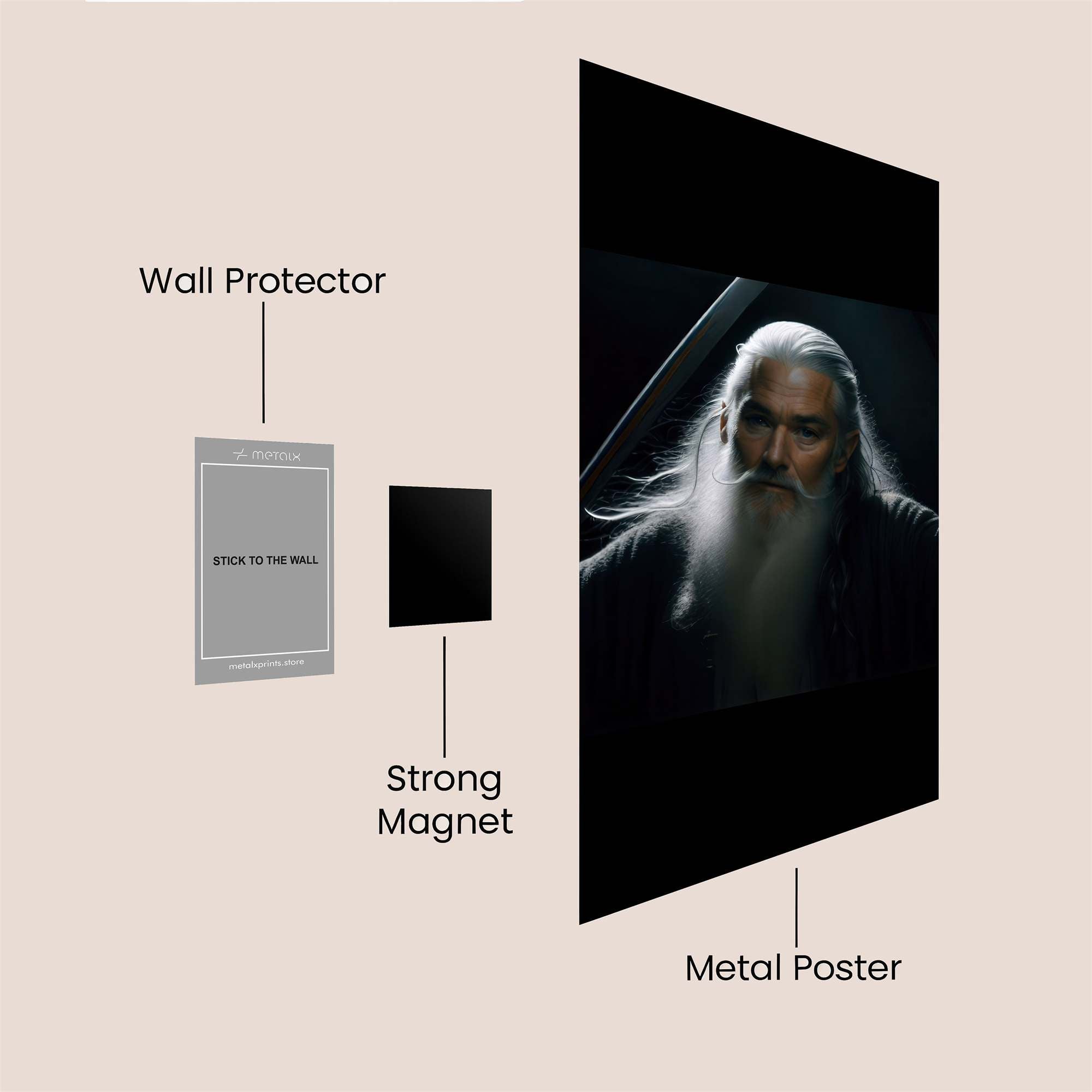 Gandalf Enigmatic Safe Wall Magnetic / M