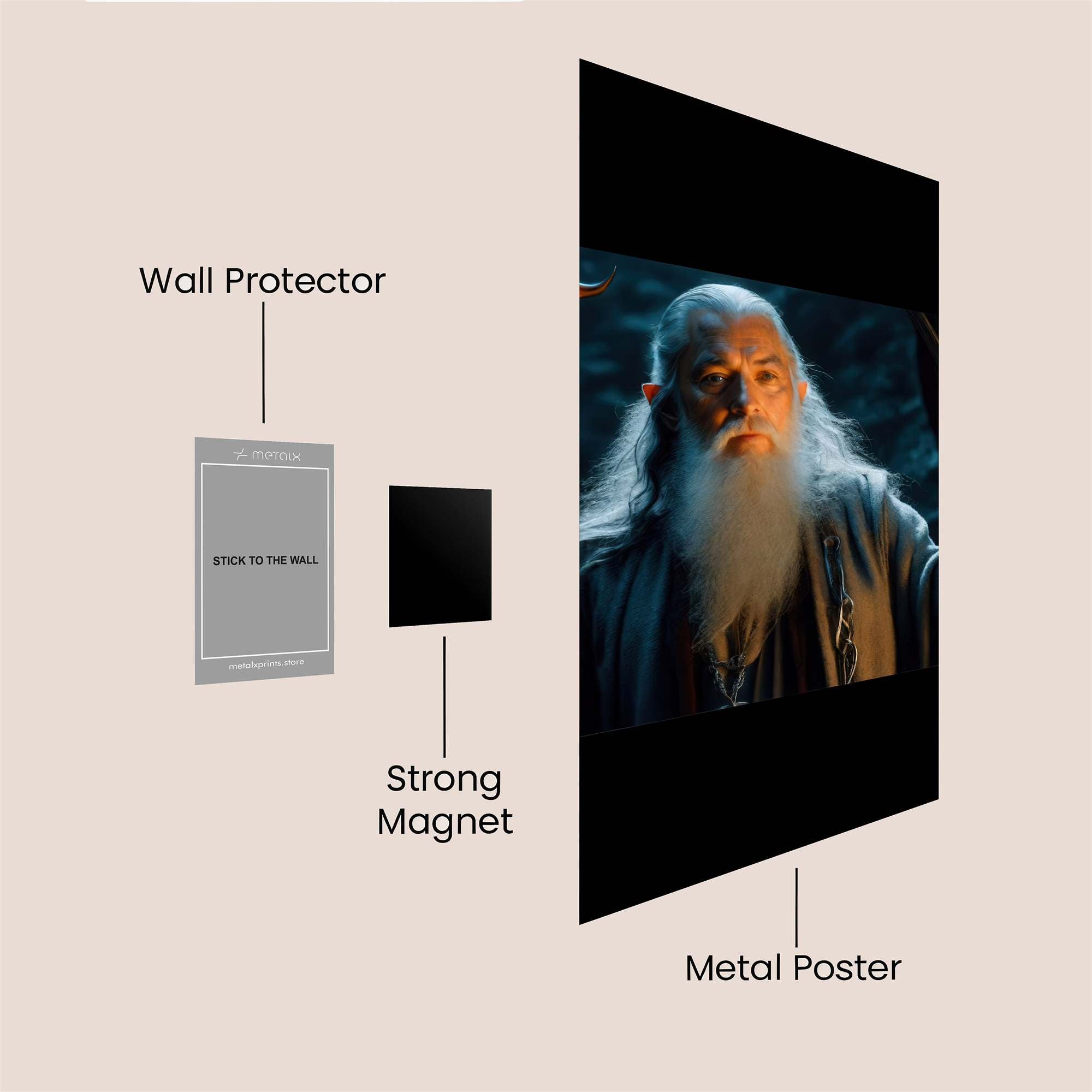 Gandalf Enigmatic Safe Wall Magnetic / M