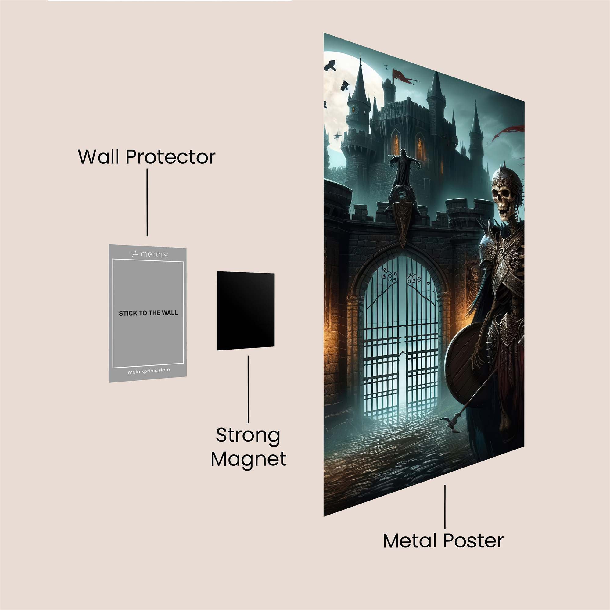 Skeleton Sentinel Safe Wall Magnetic / M