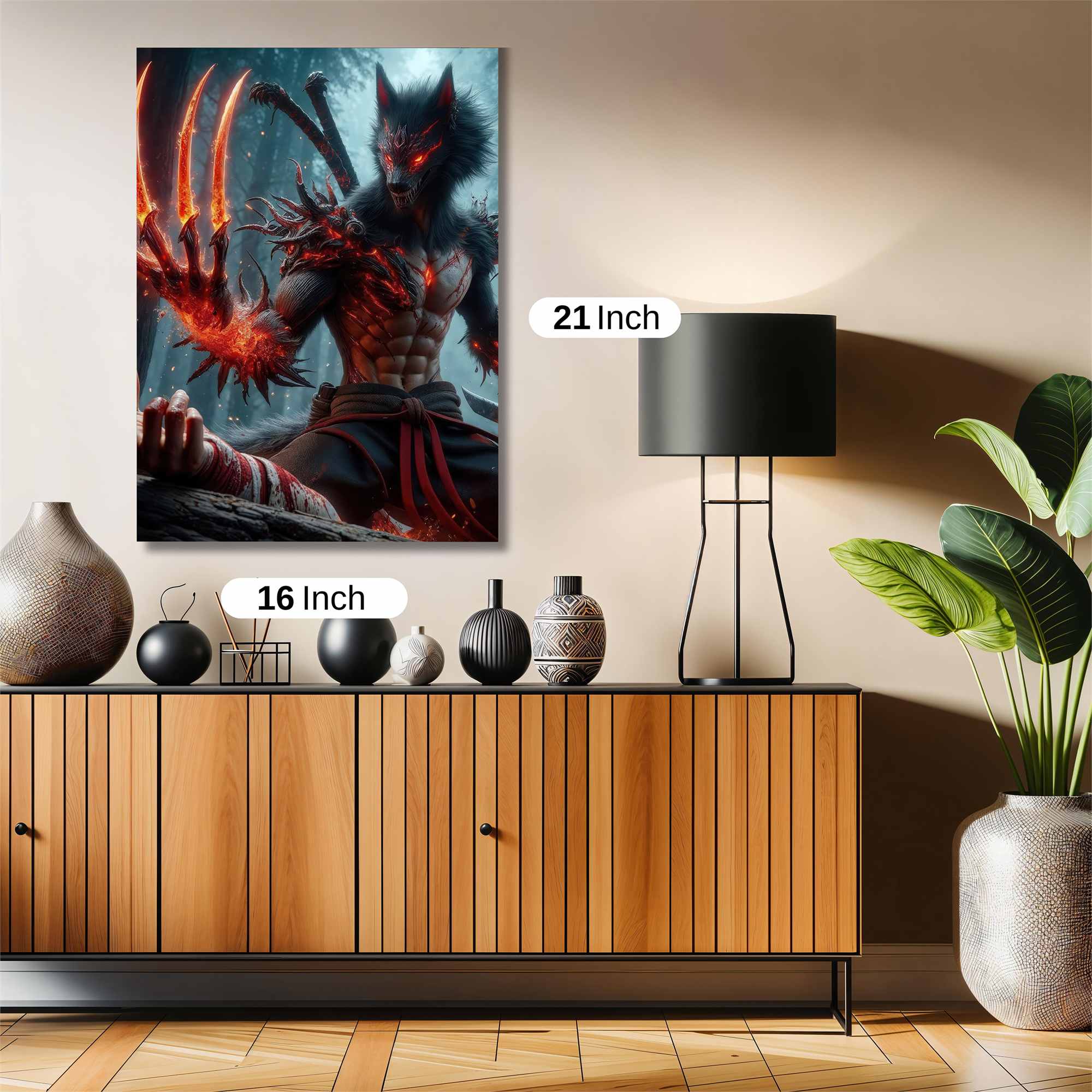 Wolf Inferno Safe Wall Magnetic / M