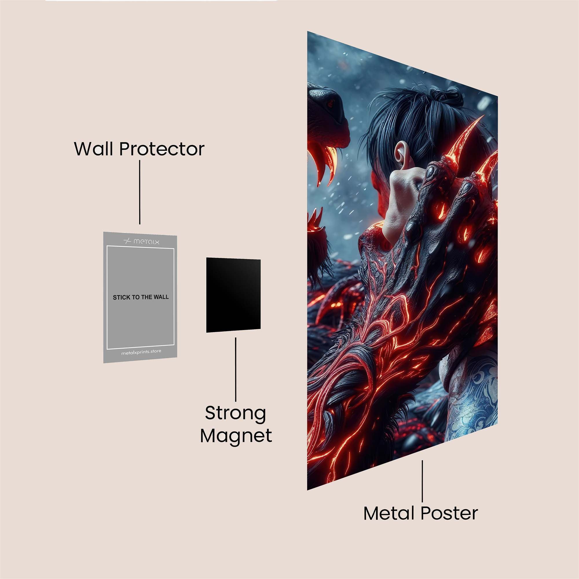Wolf Confrontation Safe Wall Magnetic / M