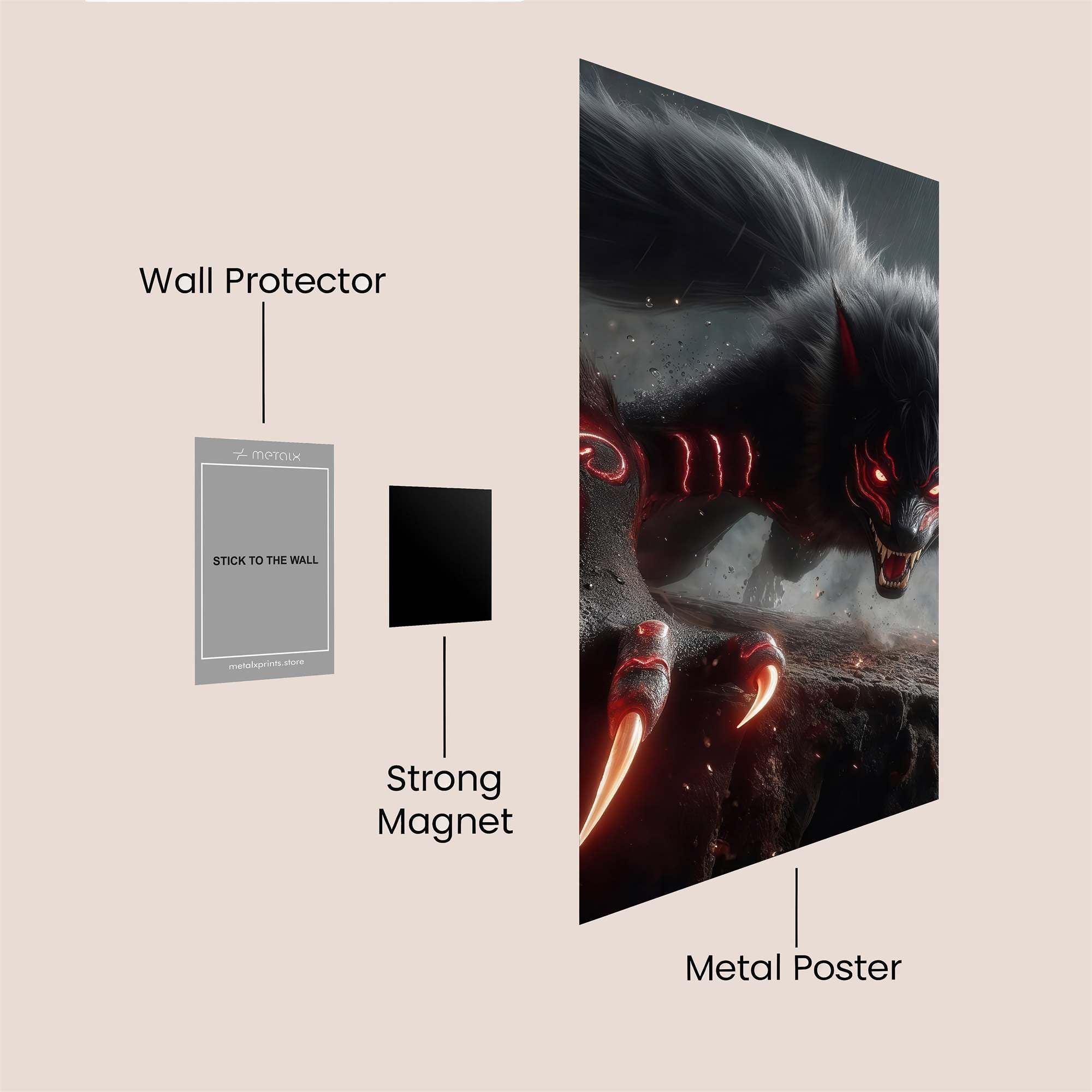 Fiery Fury Safe Wall Magnetic / M