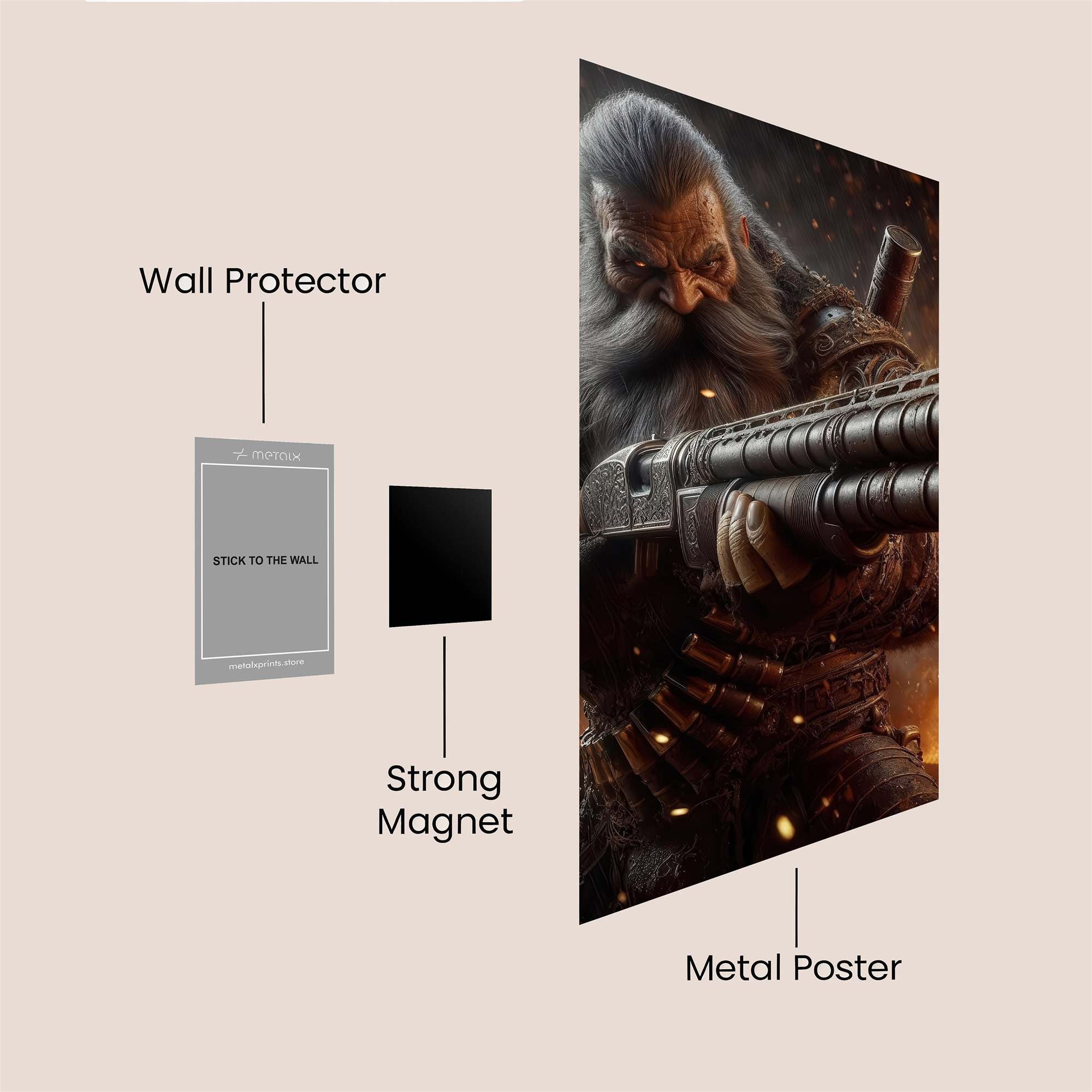 Dwarf Rage Safe Wall Magnetic / M