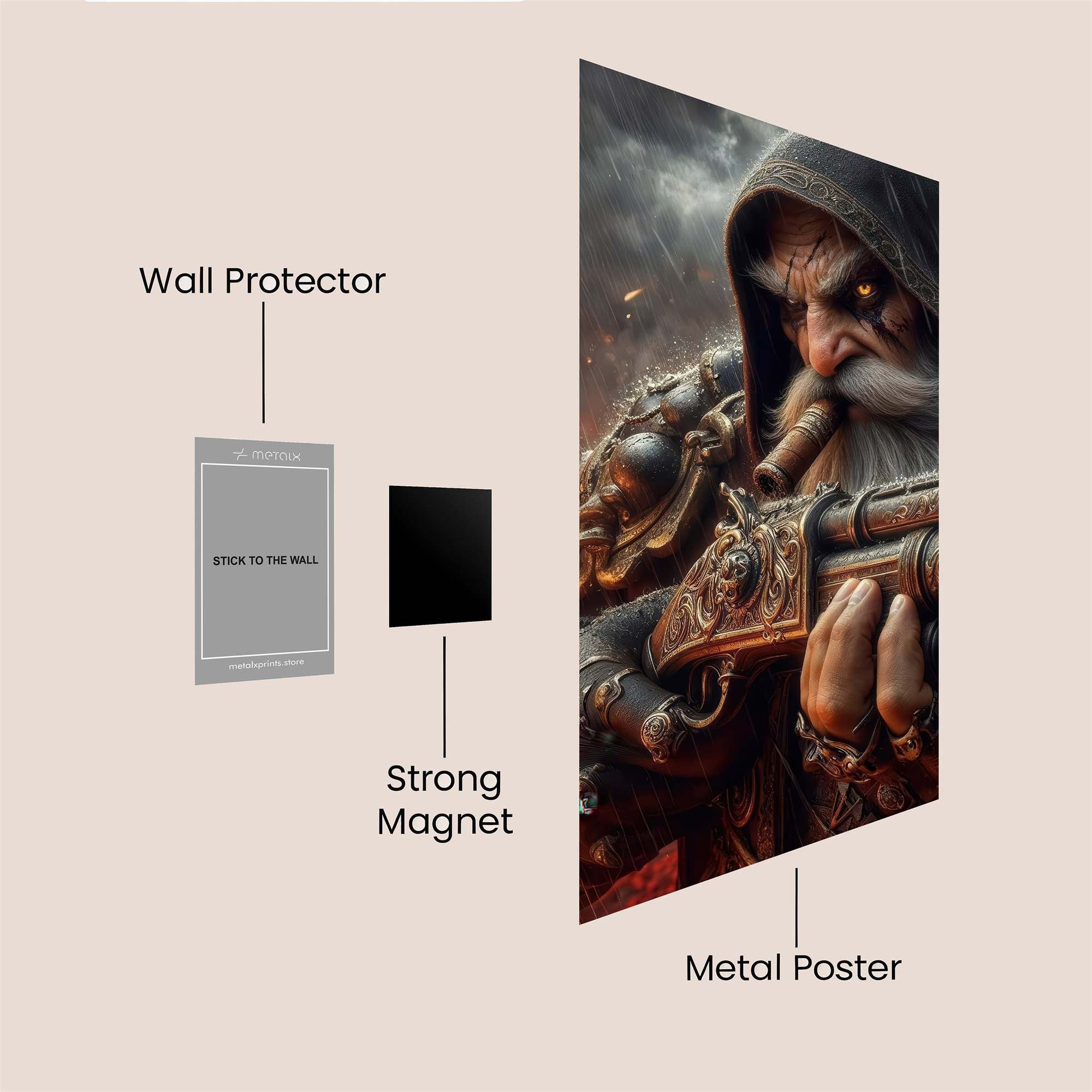 Dwarf Fury Safe Wall Magnetic / M