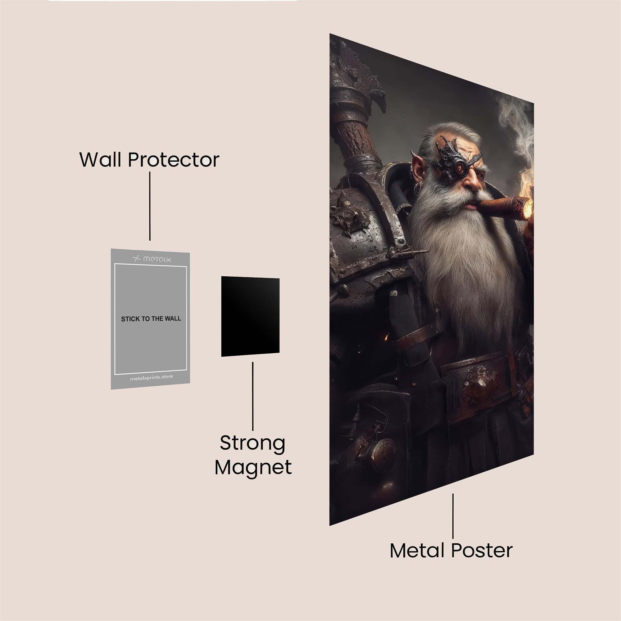 Dwarf Defiant Safe Wall Magnetic / M