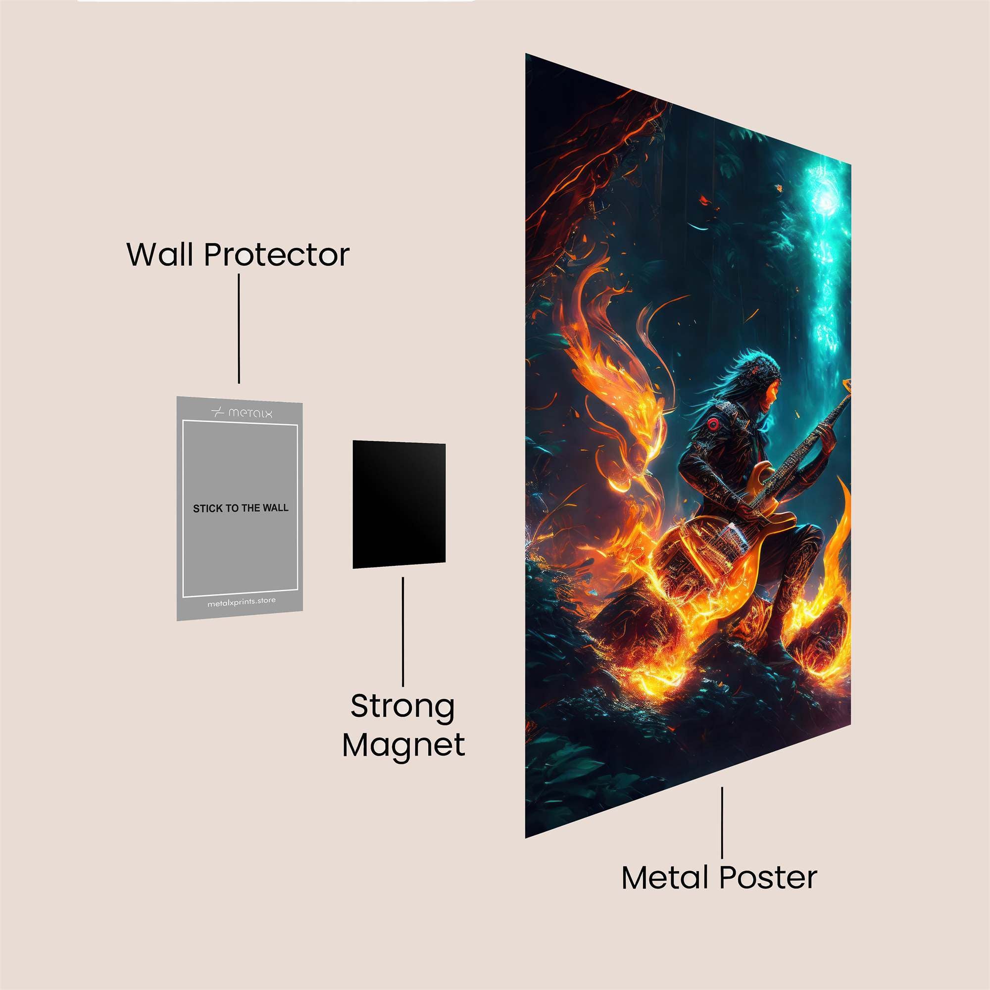 Guitar Inferno Safe Wall Magnetic / M