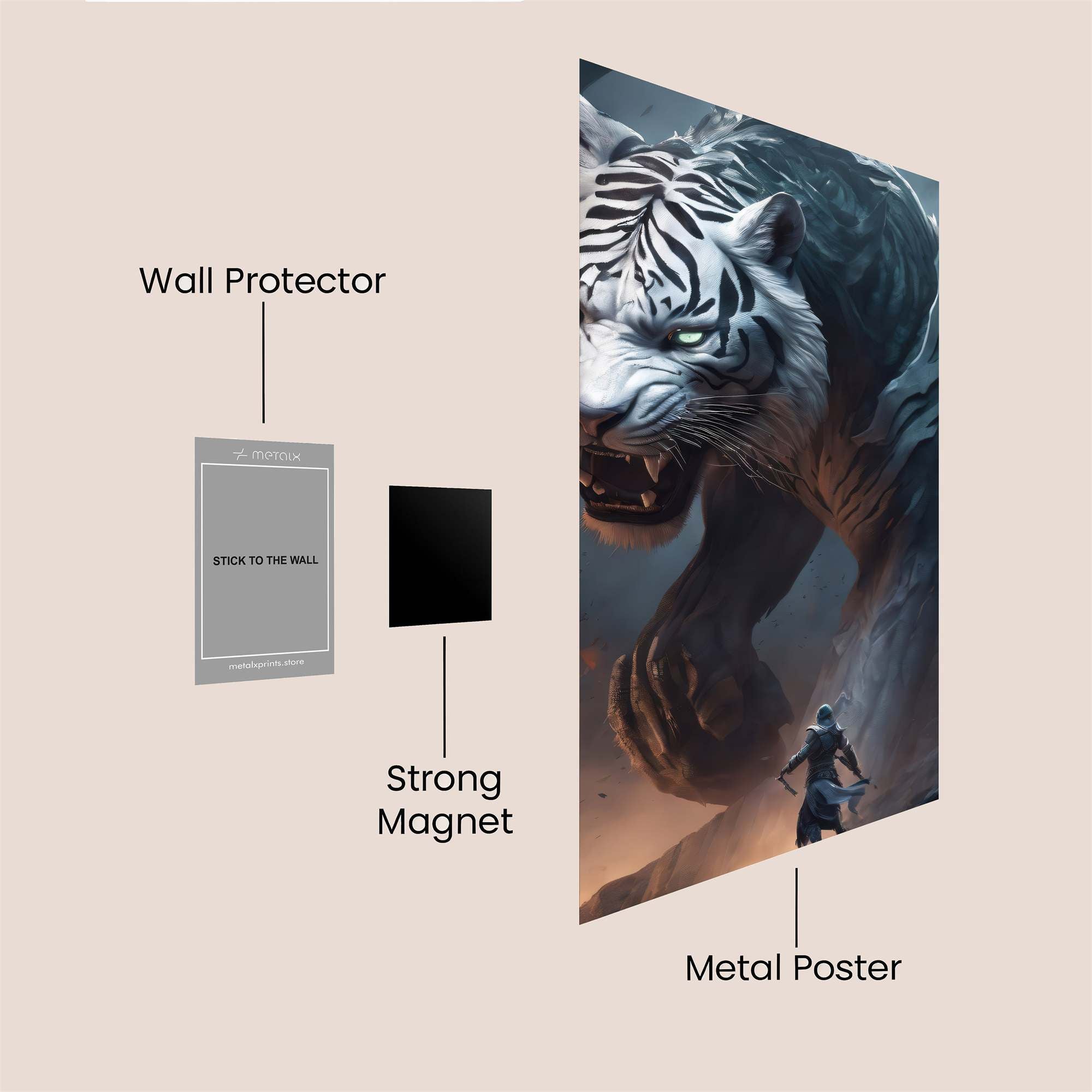 Tiger Fury Safe Wall Magnetic / M