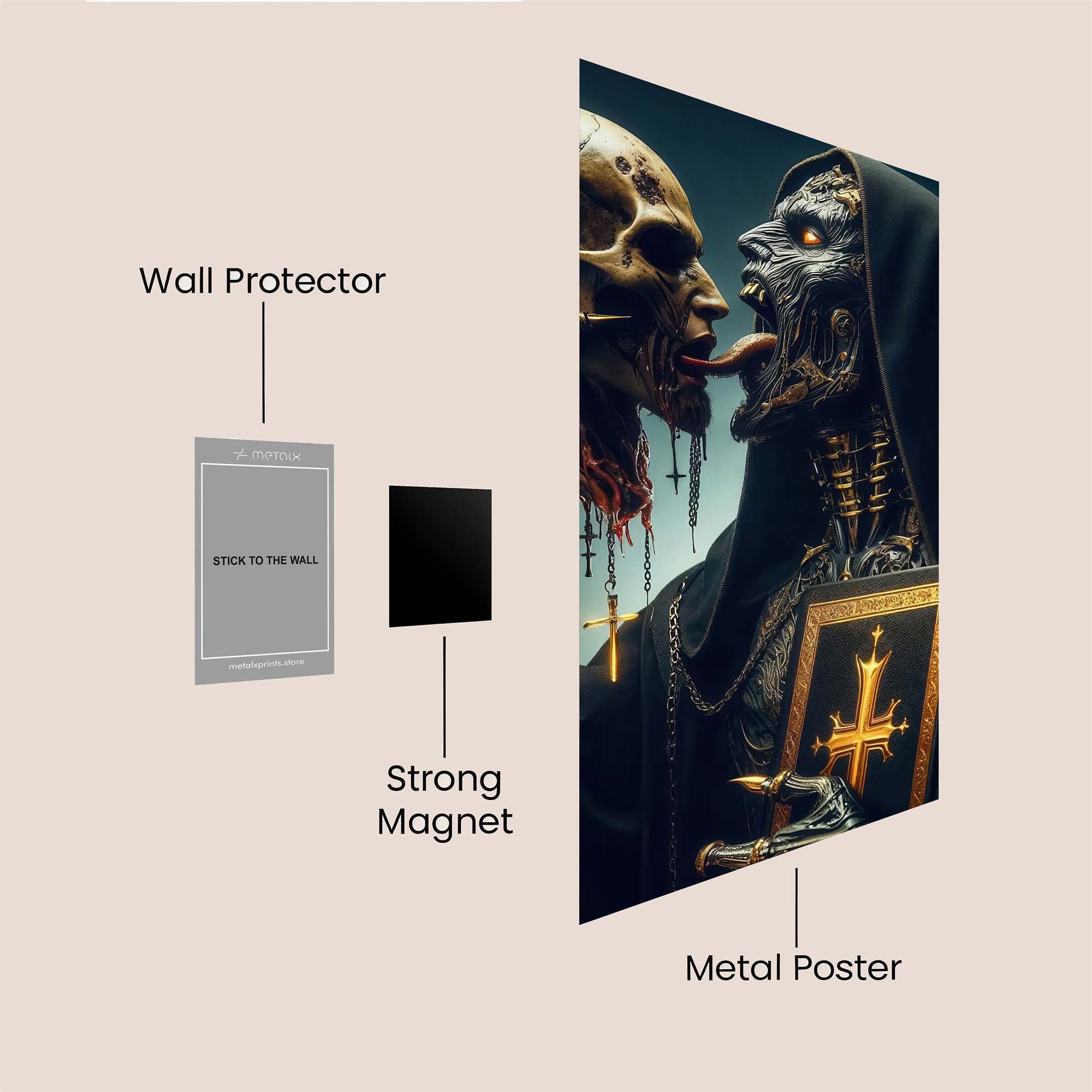 Death's Kiss Safe Wall Magnetic / M