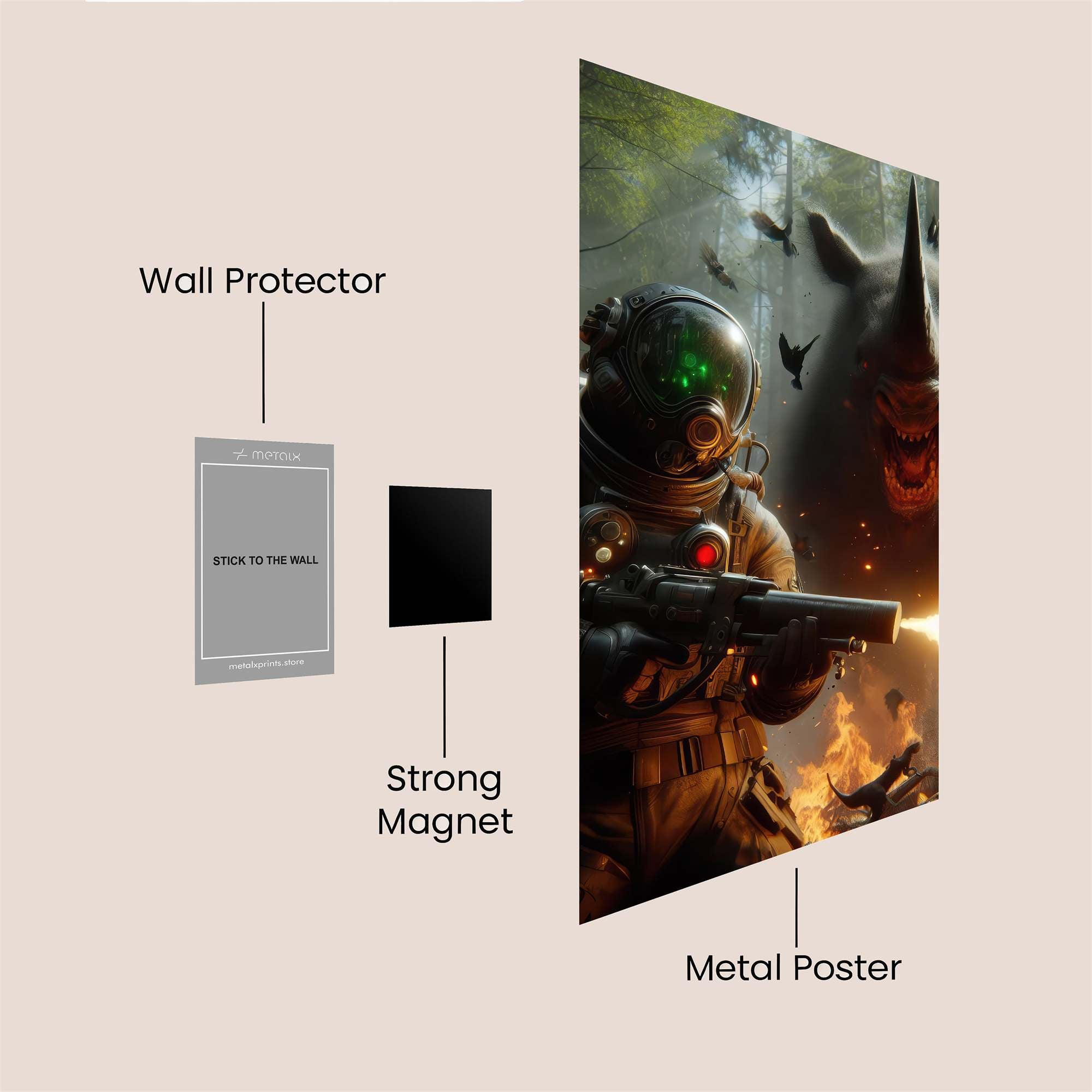 Rhino Rampage Safe Wall Magnetic / M