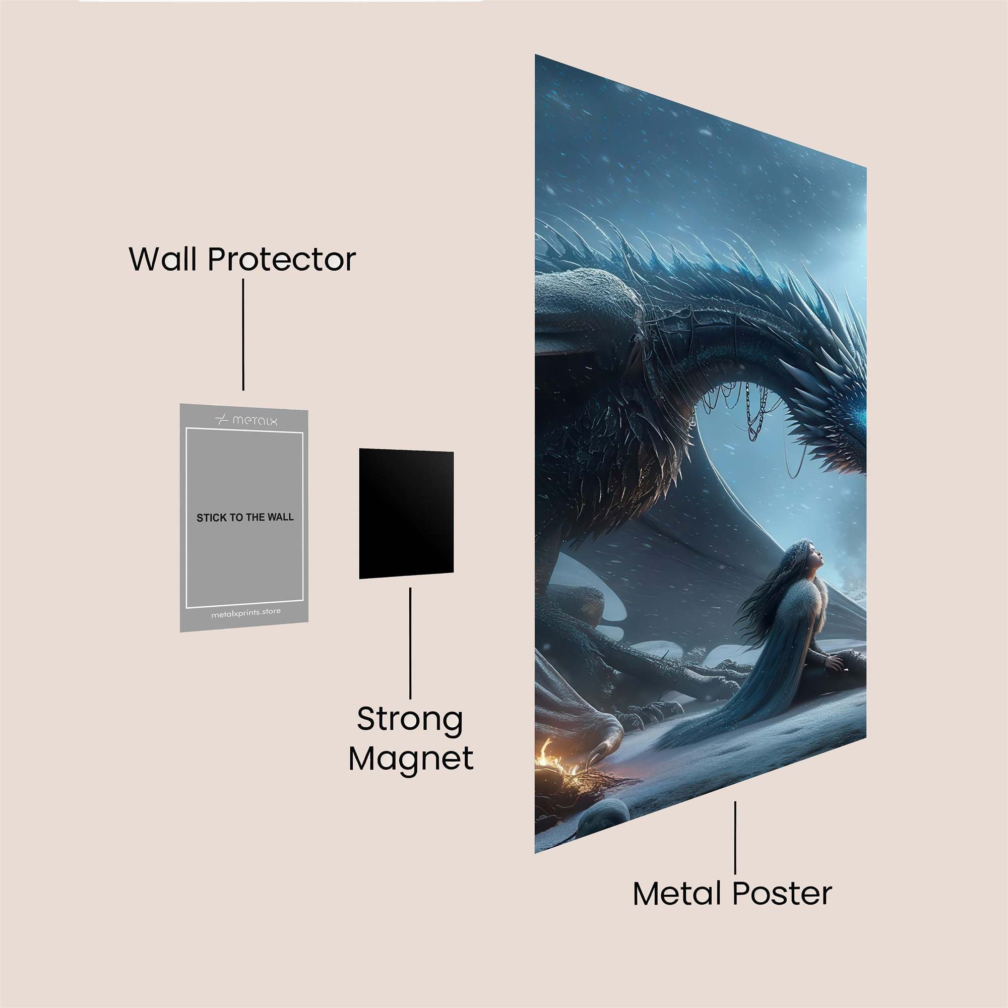 Viserion Frozen Safe Wall Magnetic / M
