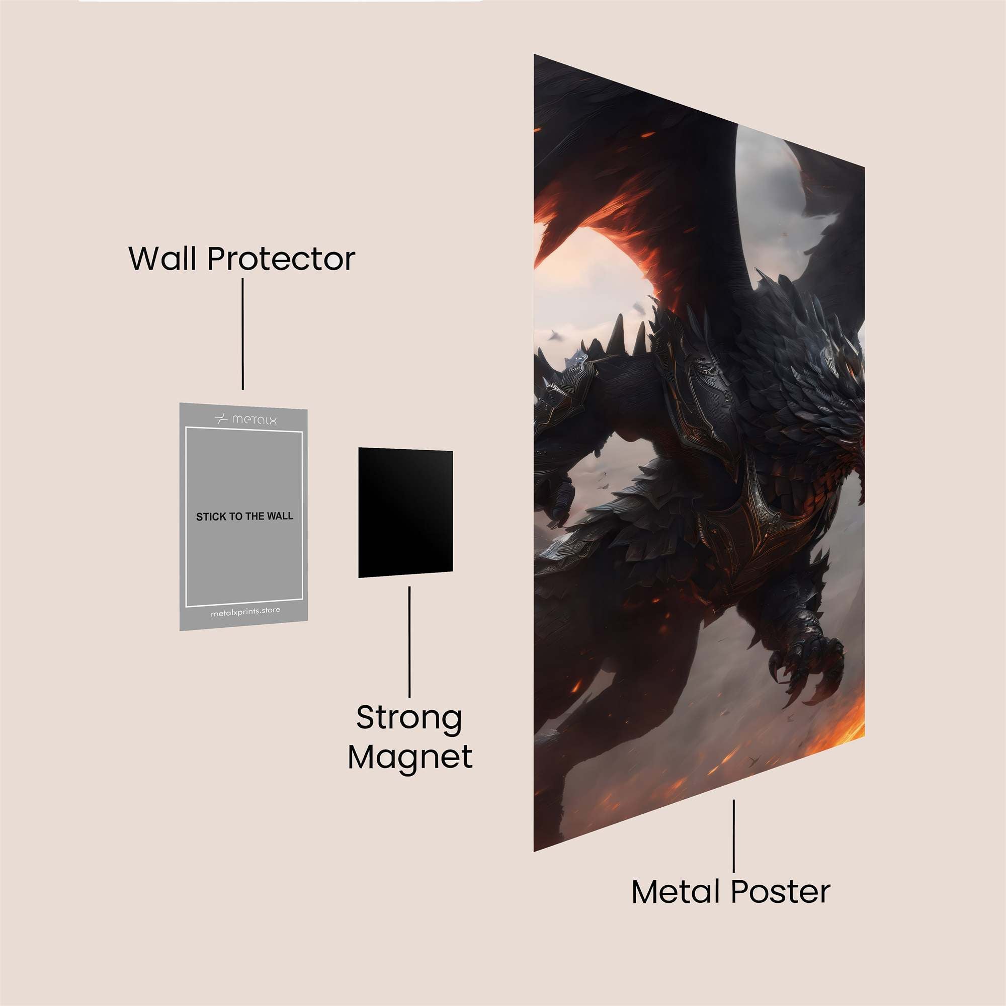 Dragon Wrath Safe Wall Magnetic / M