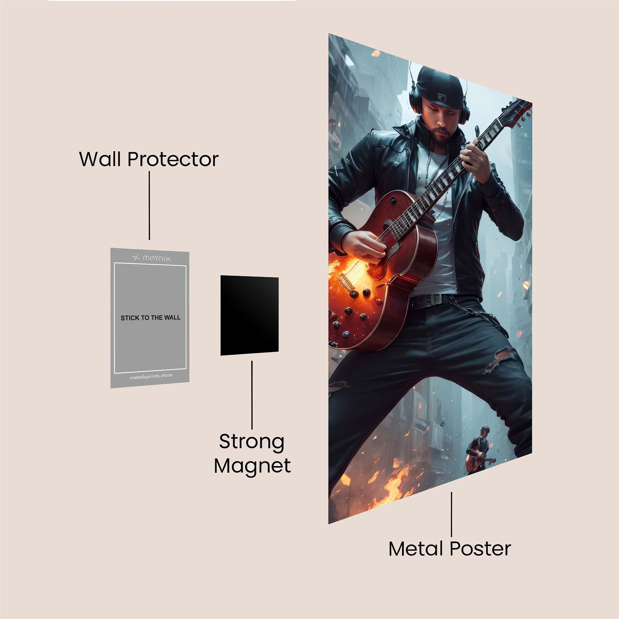 Guitar Blaze Safe Wall Magnetic / M