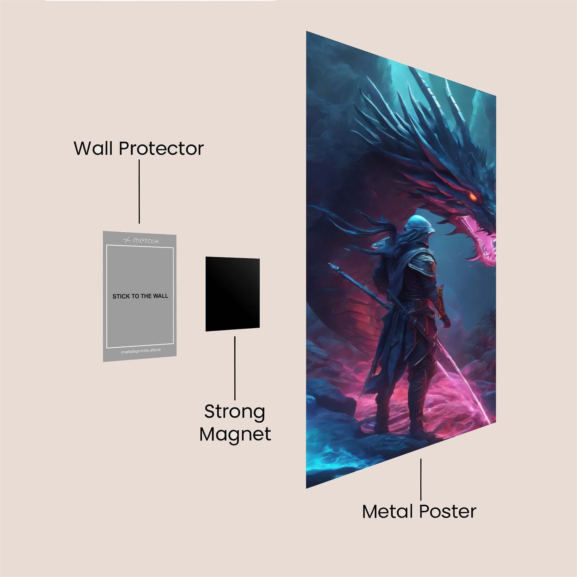 Dragon Menace Safe Wall Magnetic / M