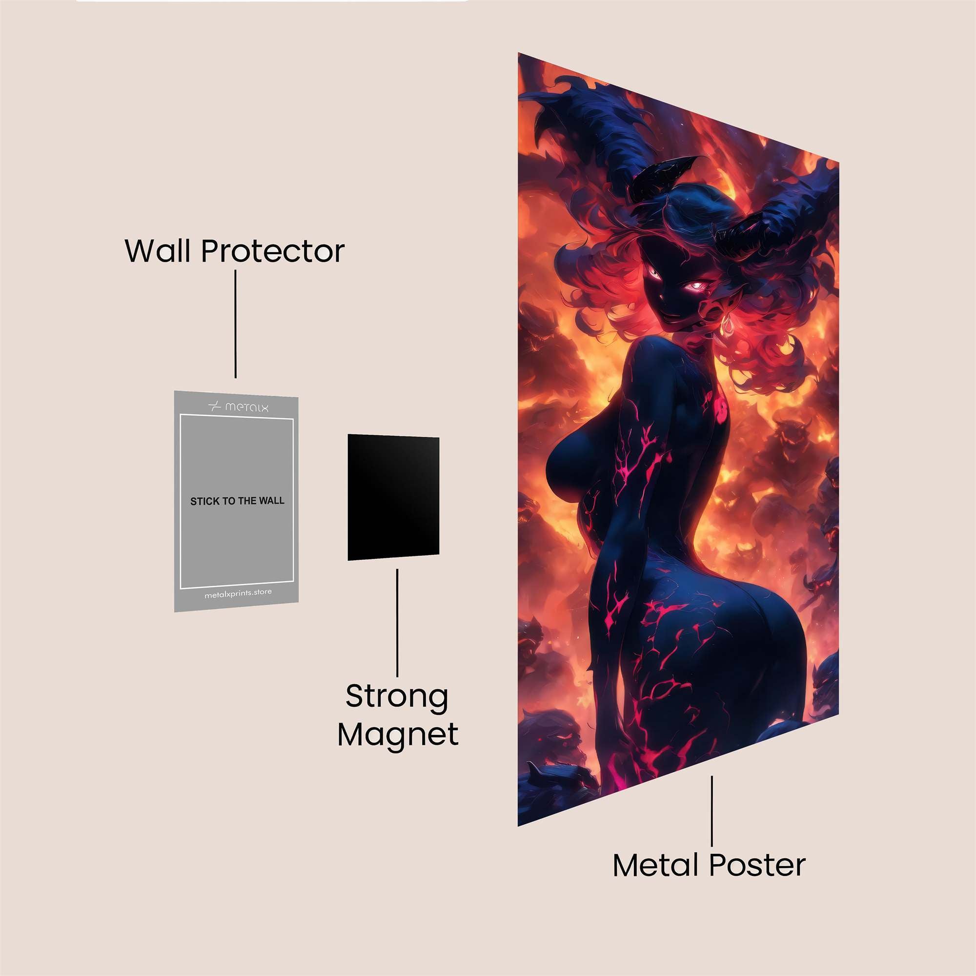 Demoness Fury Safe Wall Magnetic / M