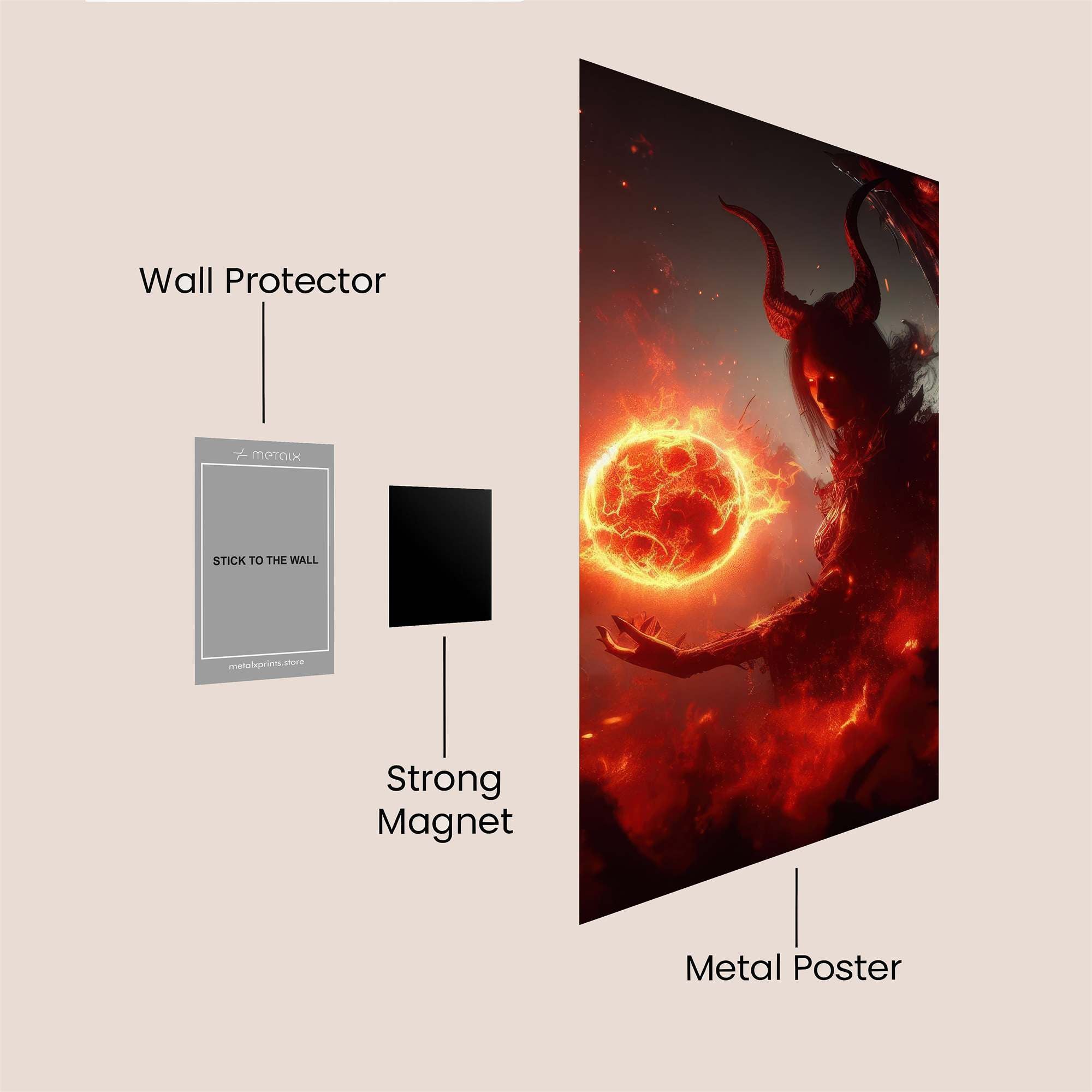 Demon Blaze Safe Wall Magnetic / M