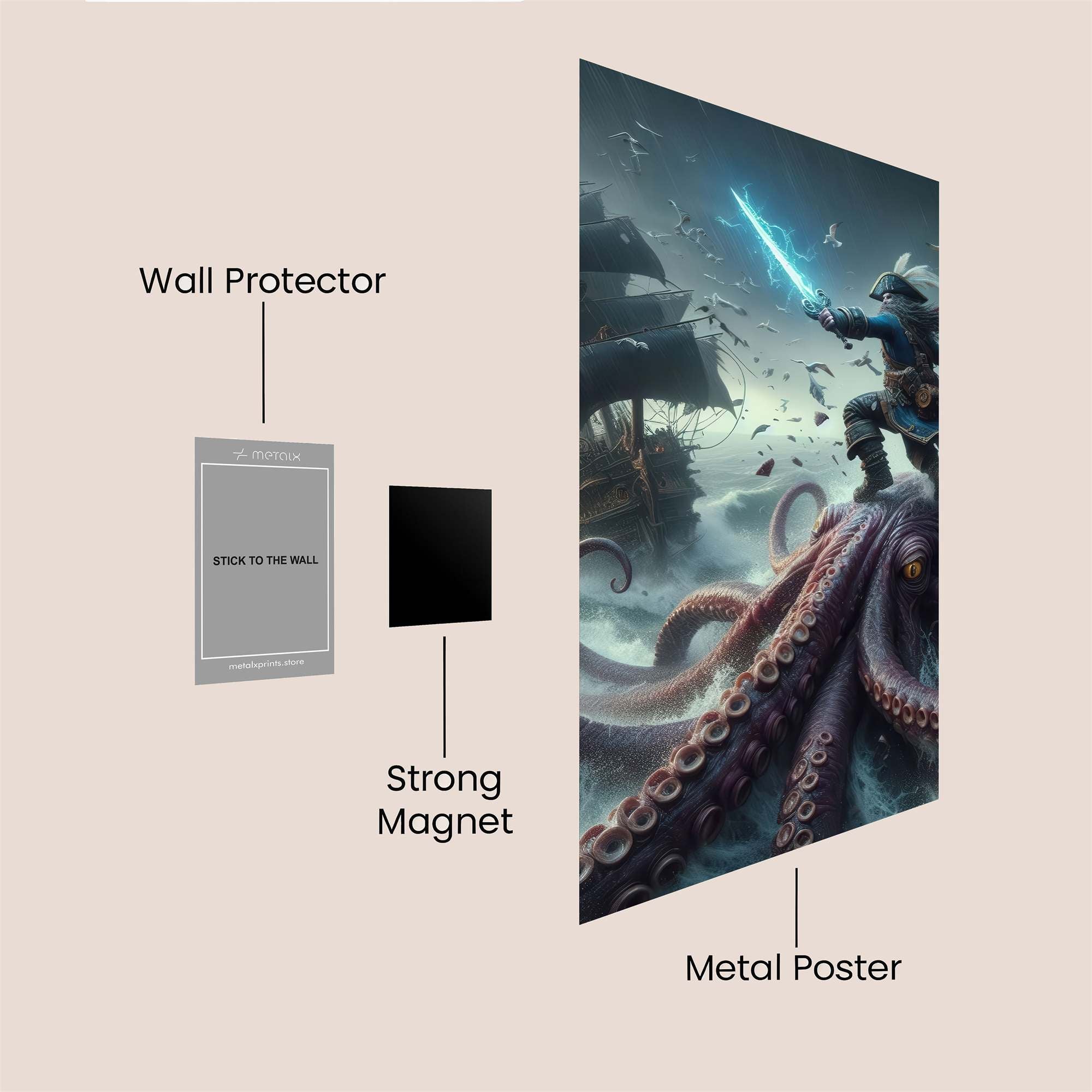 Captain Defiant Safe Wall Magnetic / M