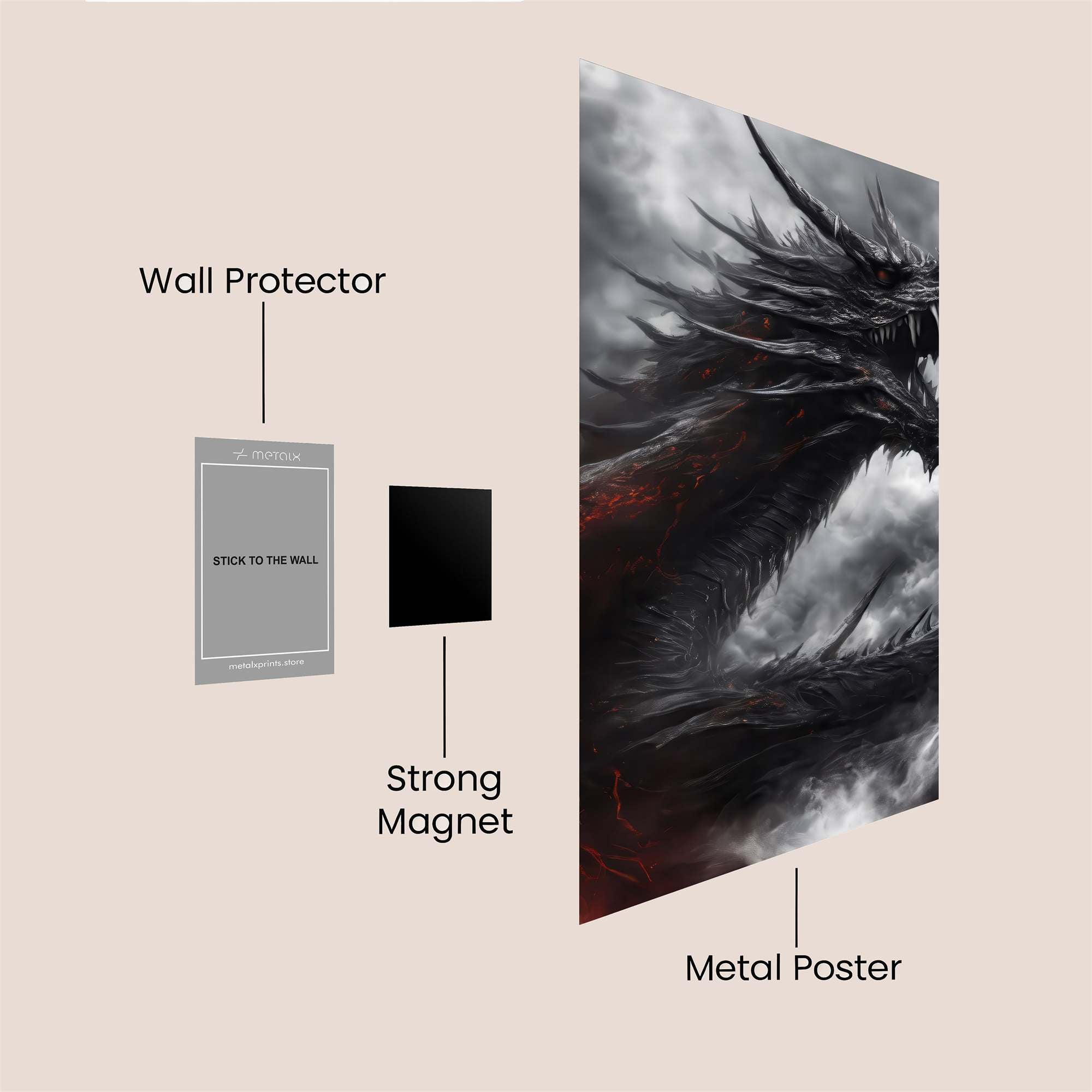 Dragon Fury Safe Wall Magnetic / M