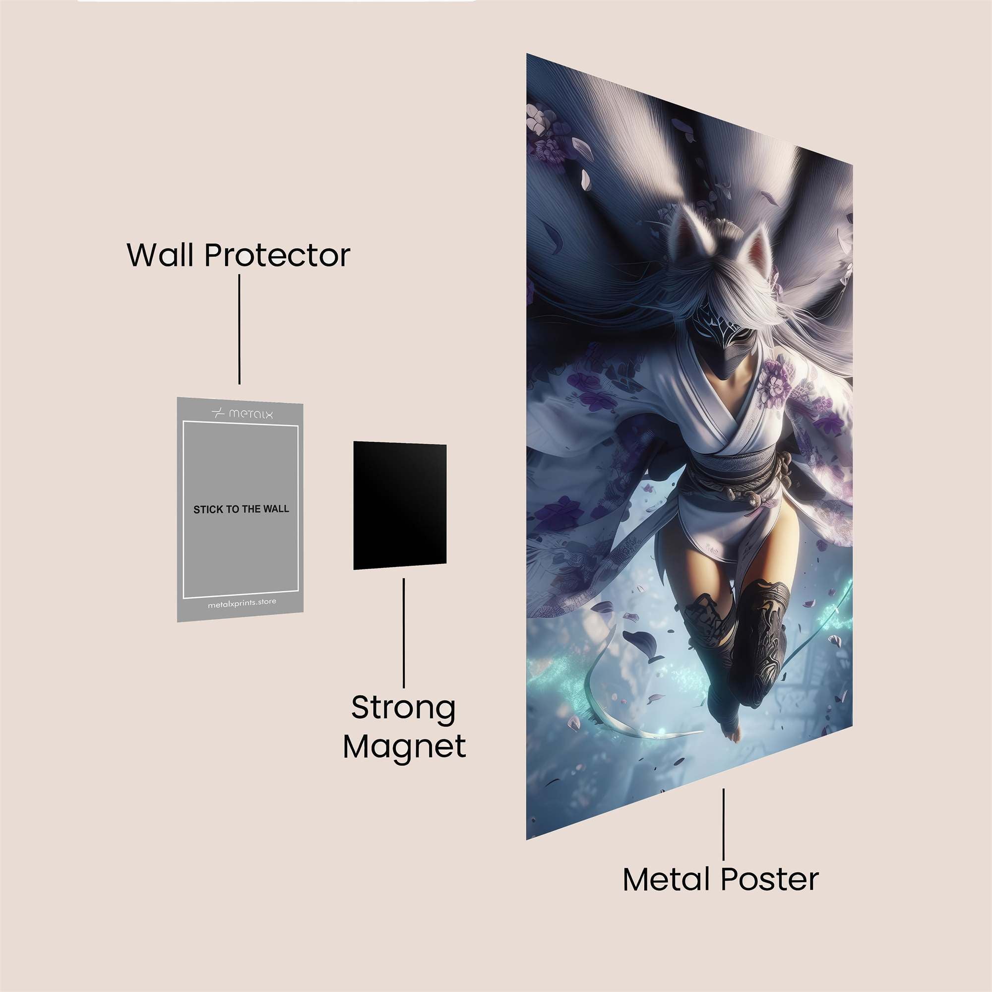 Kitsune Serenity Safe Wall Magnetic / M