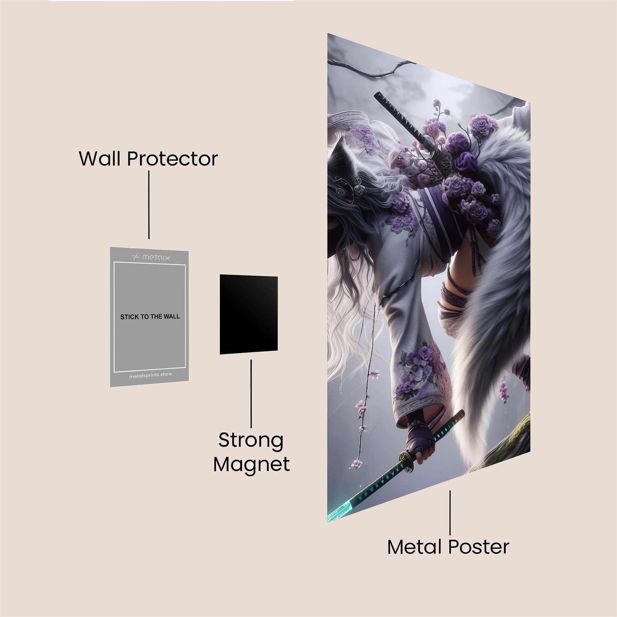 Wolf Ninja Safe Wall Magnetic / M