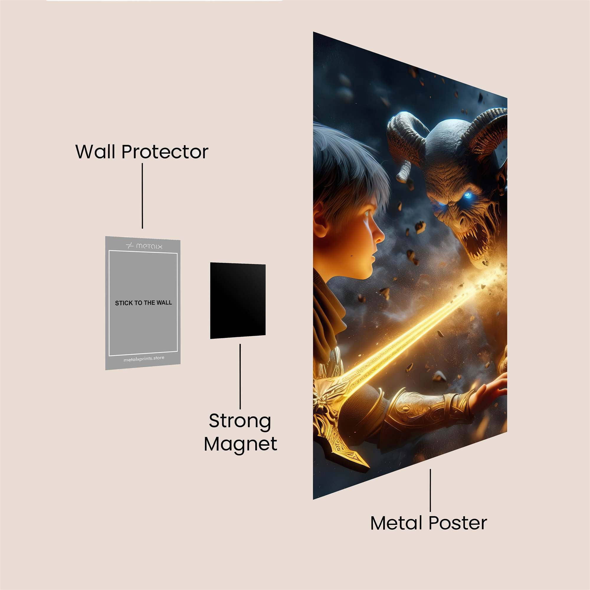 Demon Clash Safe Wall Magnetic / M