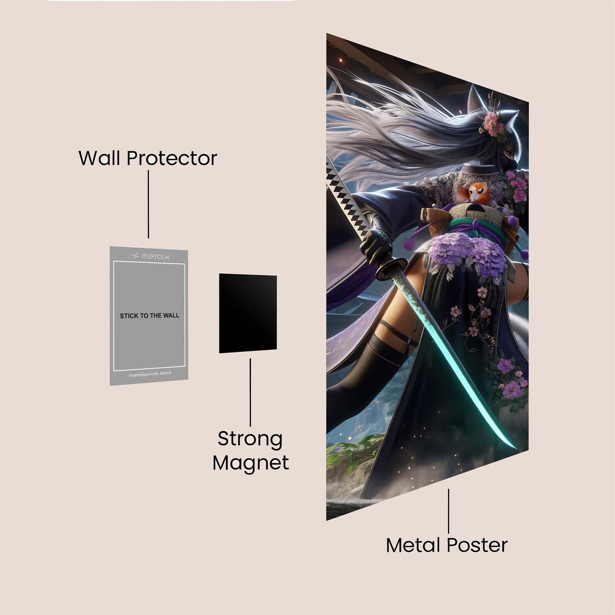 Kitsune Serenity Safe Wall Magnetic / M