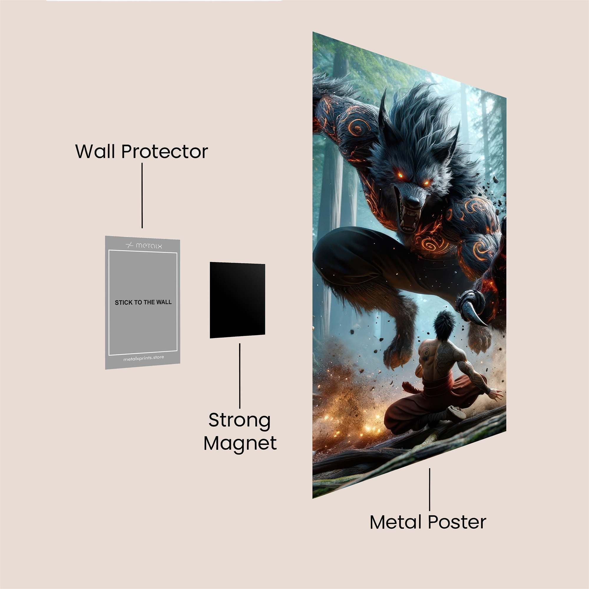 Werewolf Rampage Safe Wall Magnetic / M