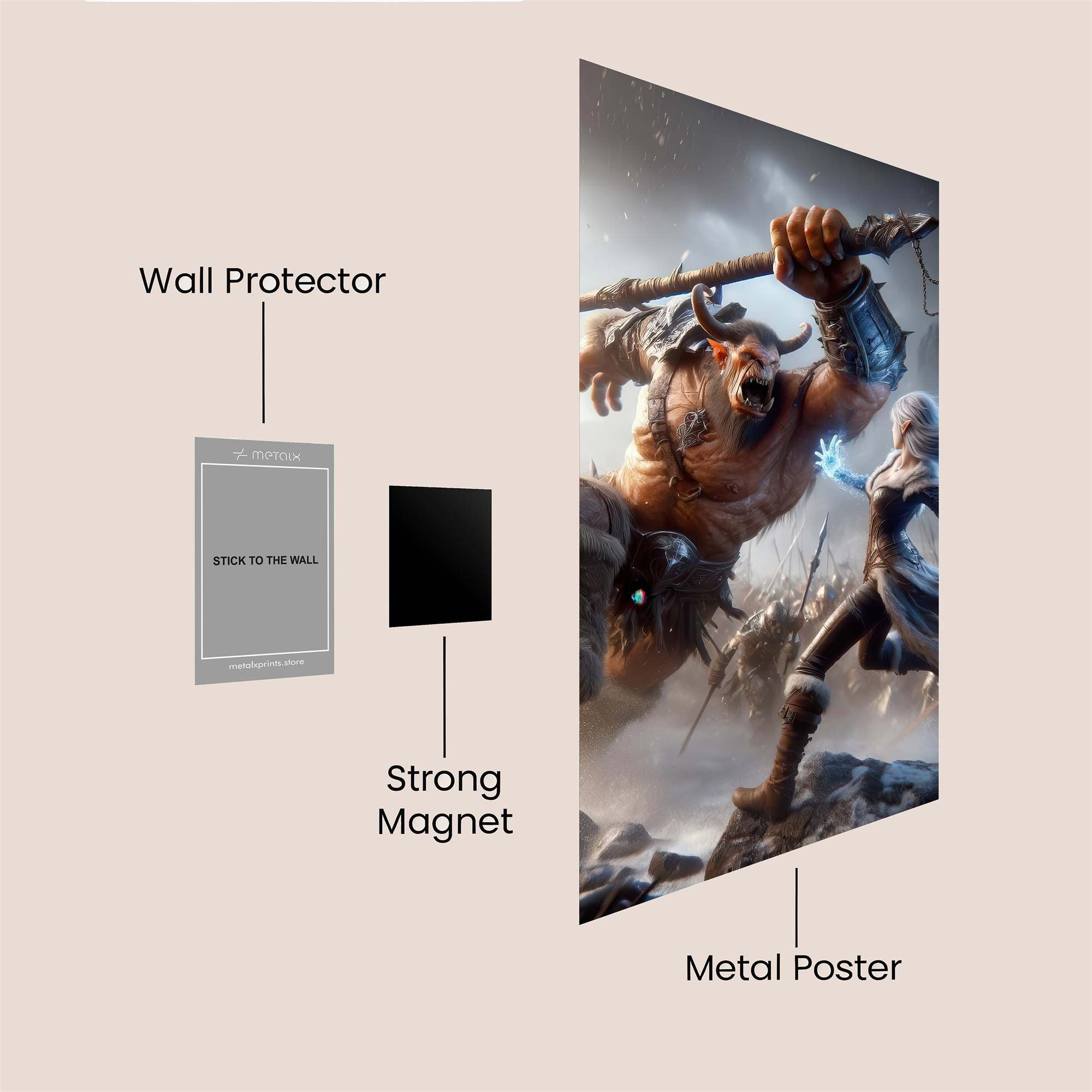 Minotaur Menace Safe Wall Magnetic / M