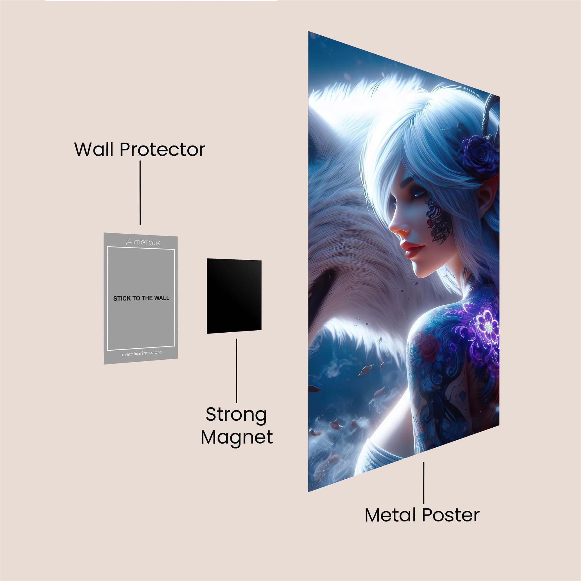 Frostbound Enigma Safe Wall Magnetic / M