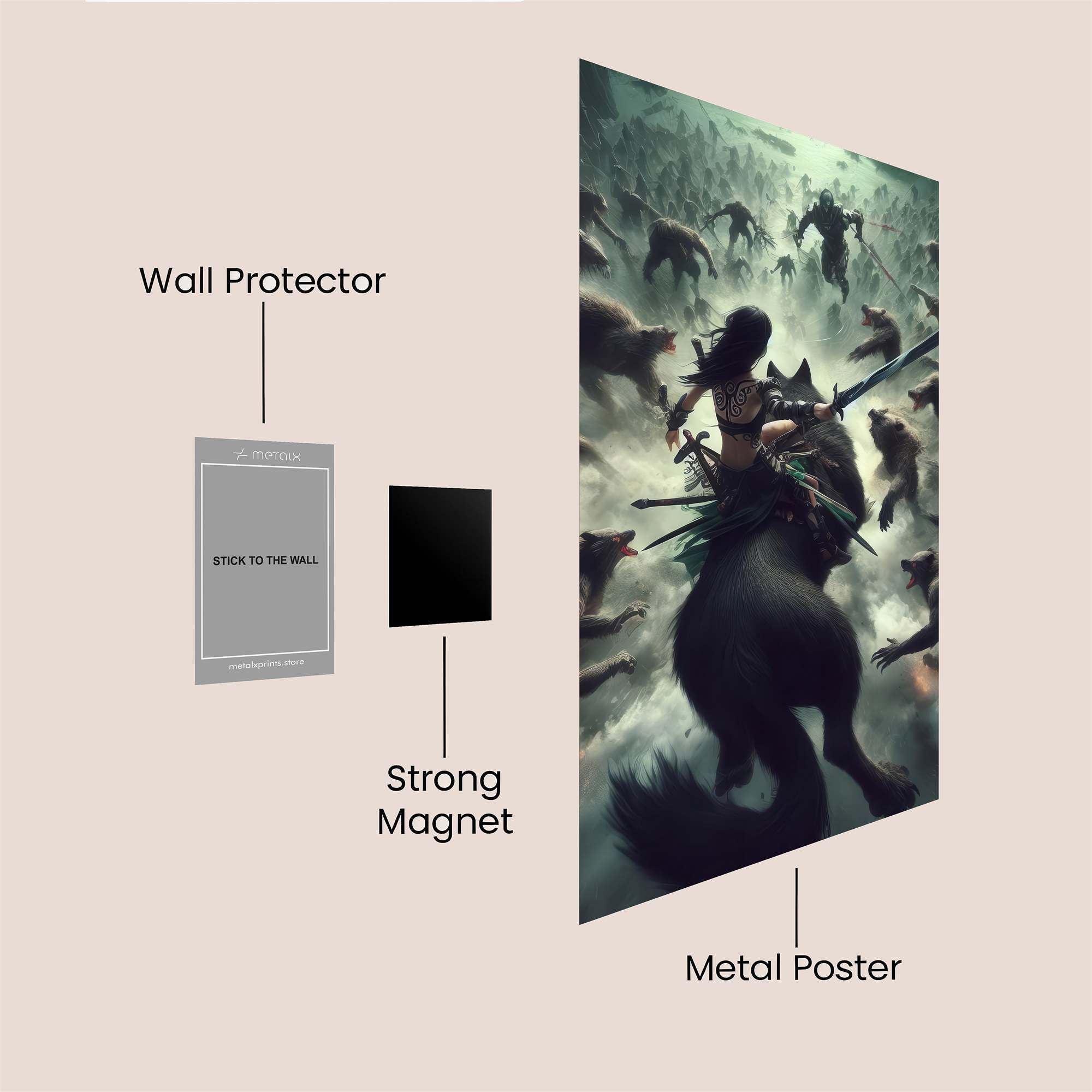 Wolf Warrior Safe Wall Magnetic / M