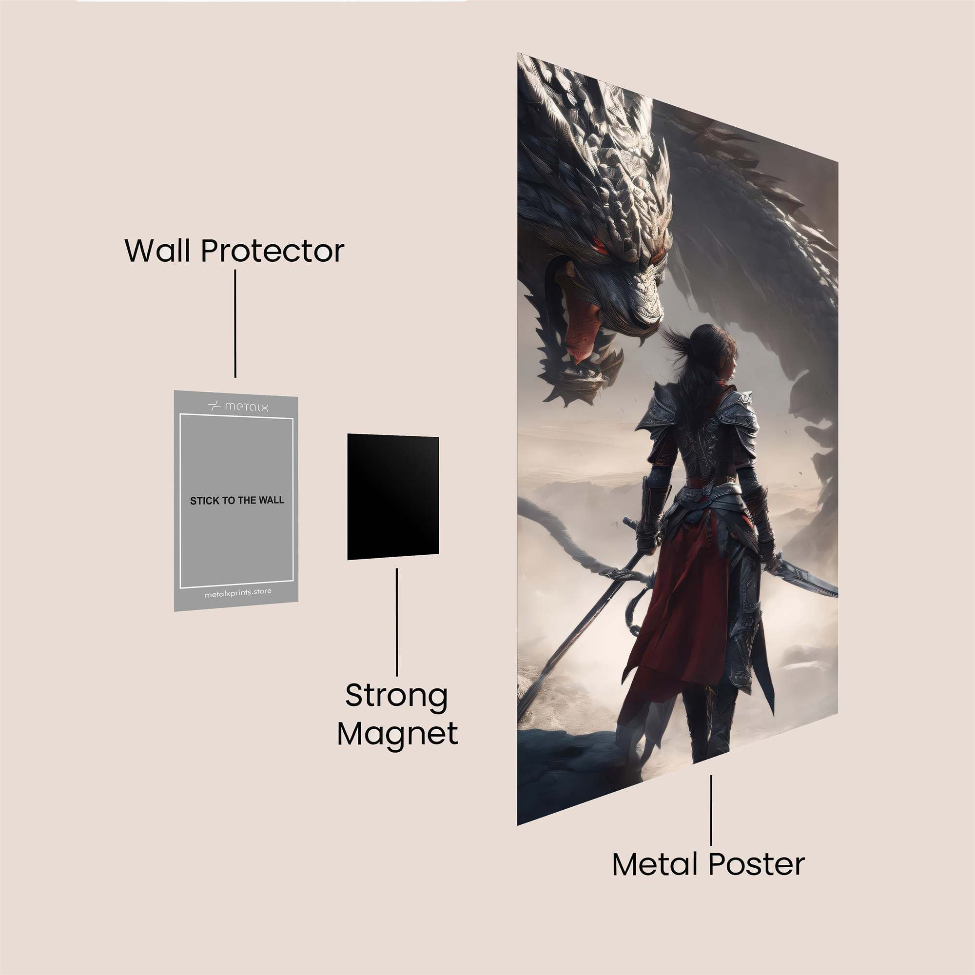 Dragon Defiance Safe Wall Magnetic / M