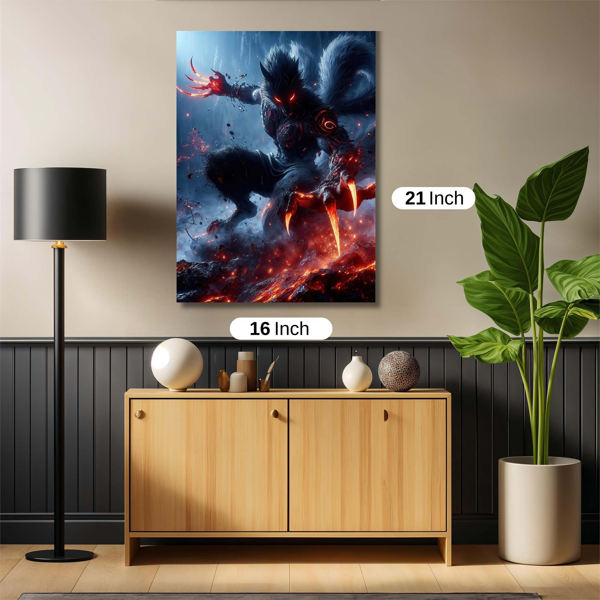 Wolf Inferno Safe Wall Magnetic / M