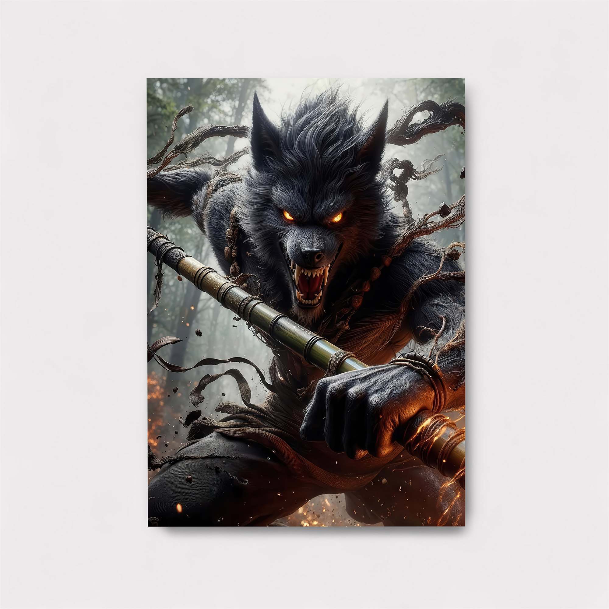 Wolf Rage Safe Wall Magnetic / M