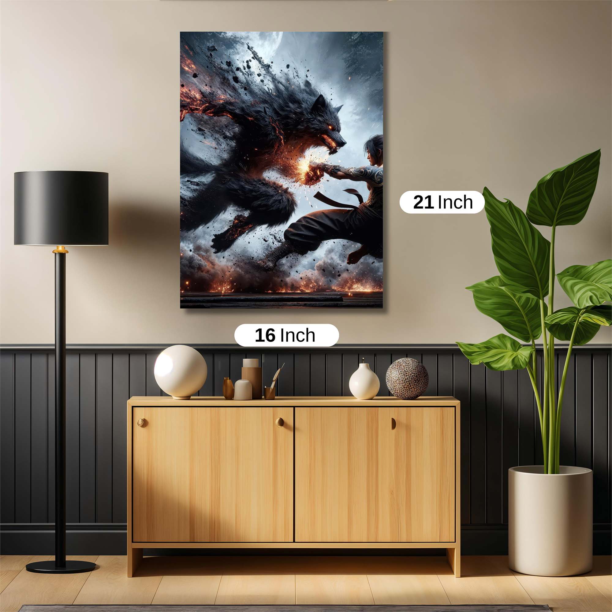 Wolf Clash Safe Wall Magnetic / M