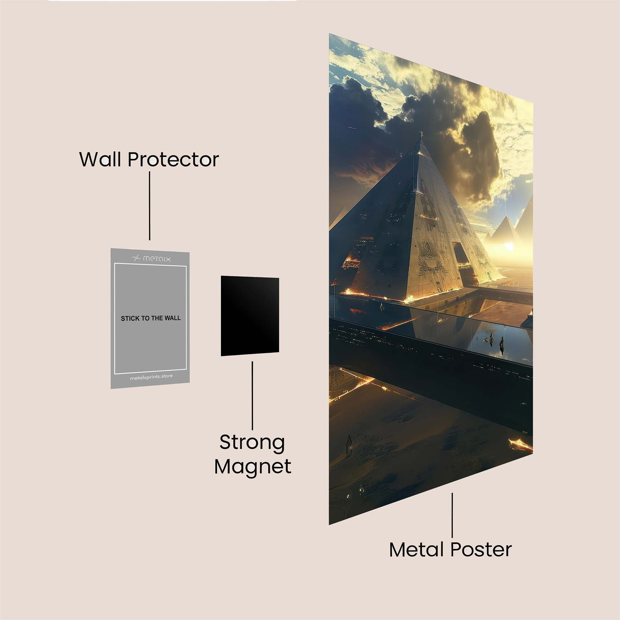 Pyramid Twilight Safe Wall Magnetic / M