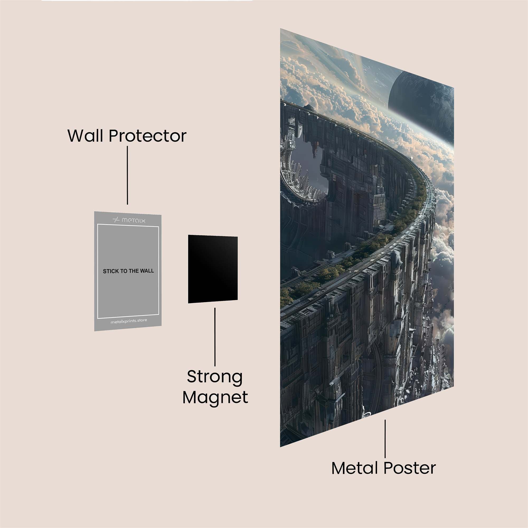 Moonlit Fortress Safe Wall Magnetic / M