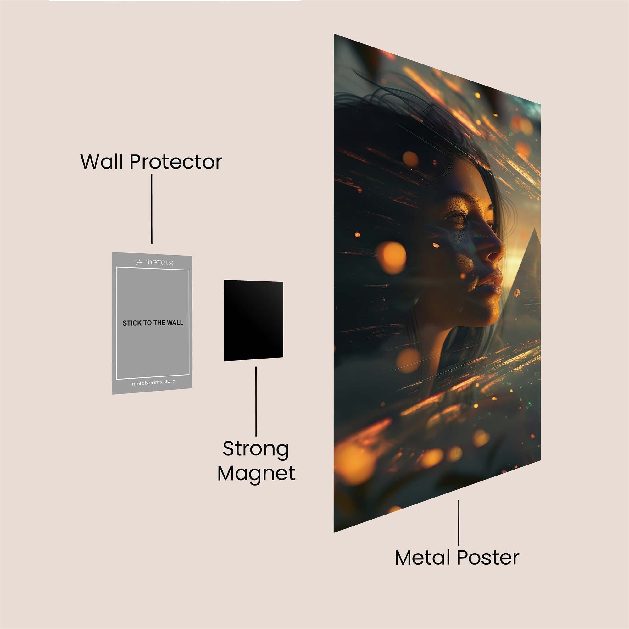 Pyramid Dream Safe Wall Magnetic / M