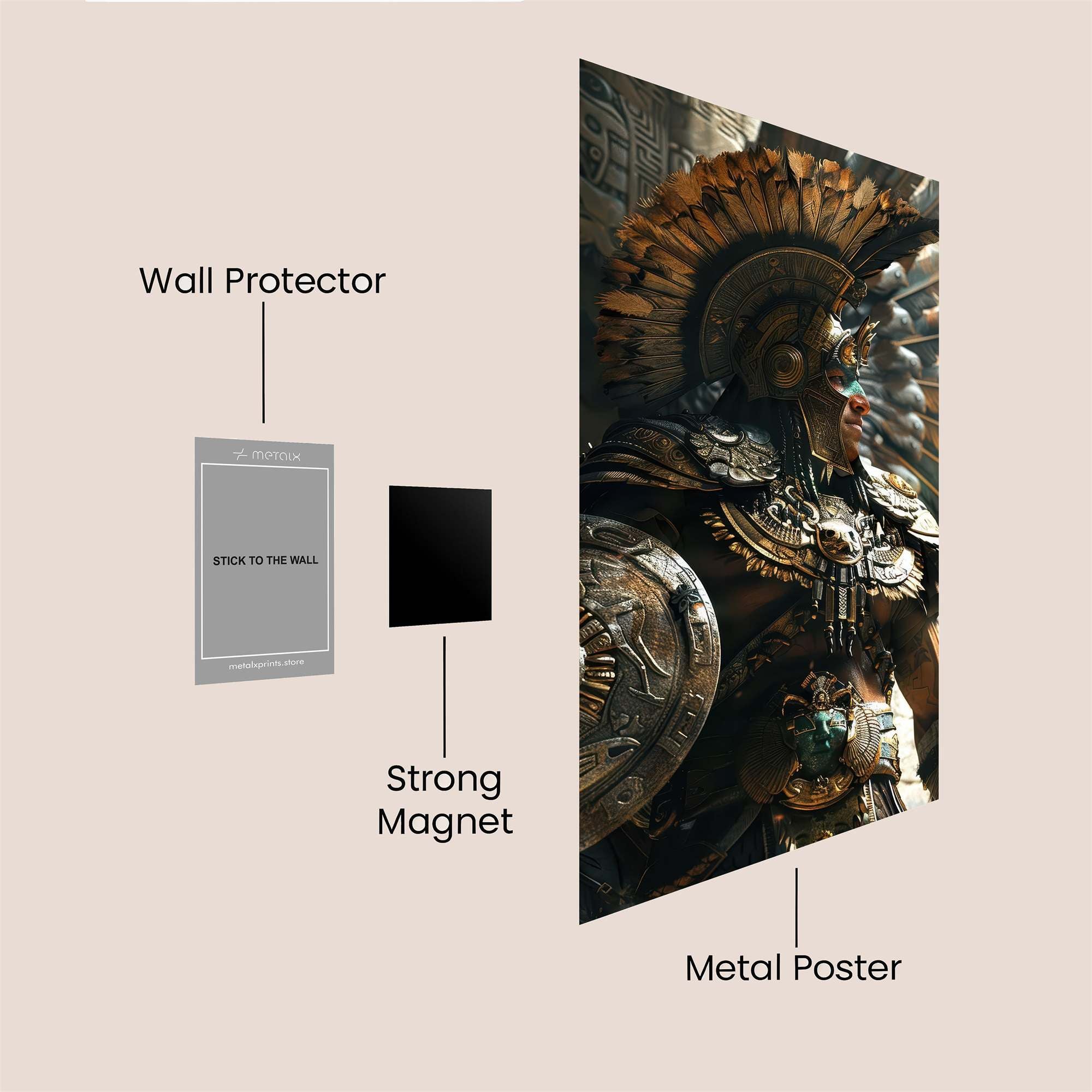 Aztec Warrior Safe Wall Magnetic / M