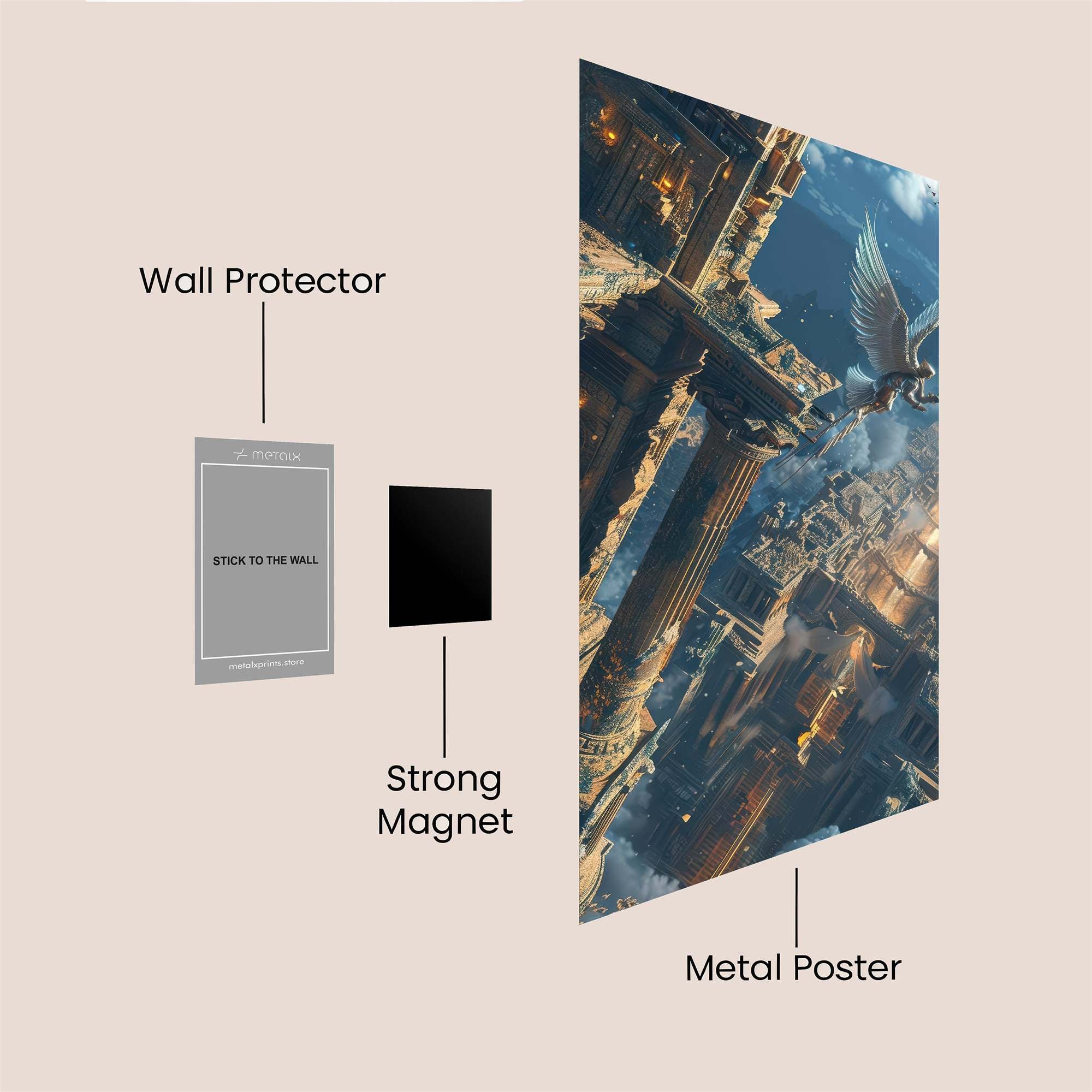 Angel Ascends Safe Wall Magnetic / M