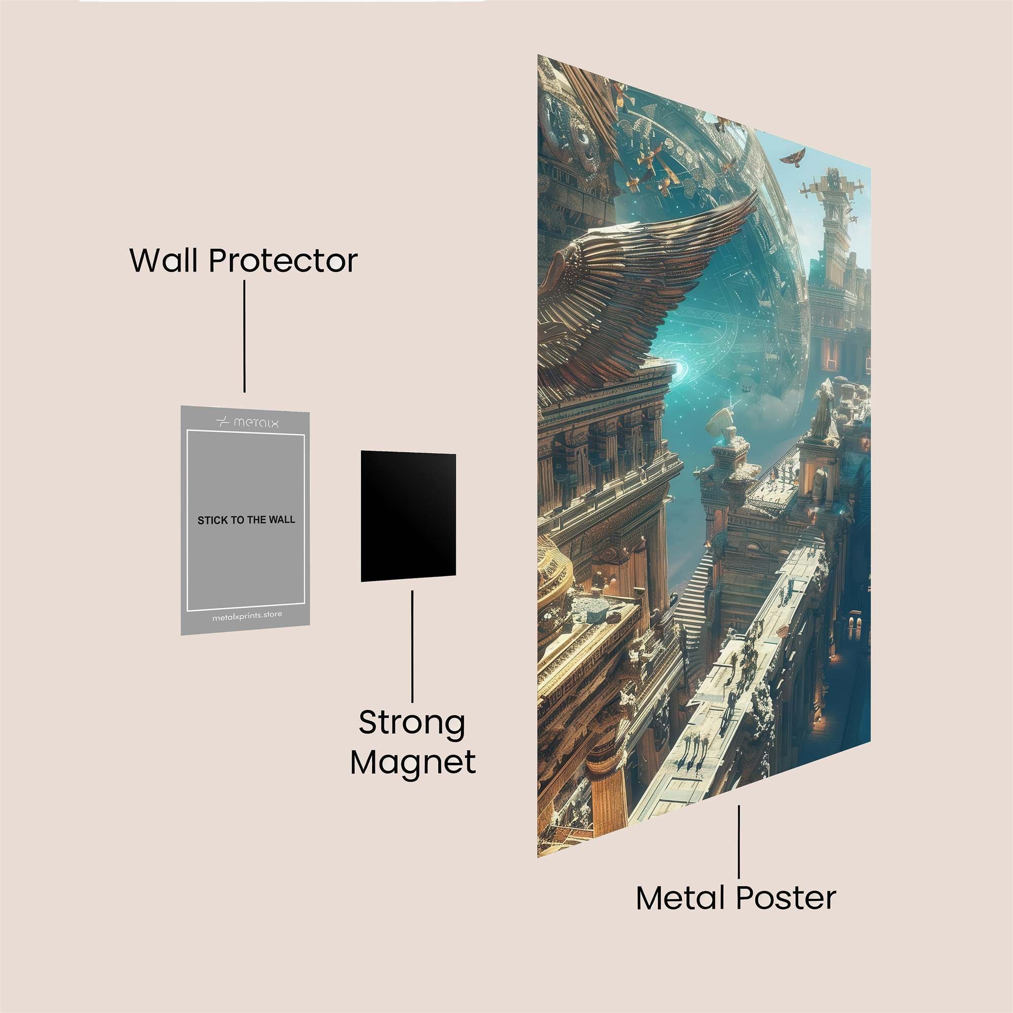 Angel Apocalyptic Safe Wall Magnetic / M