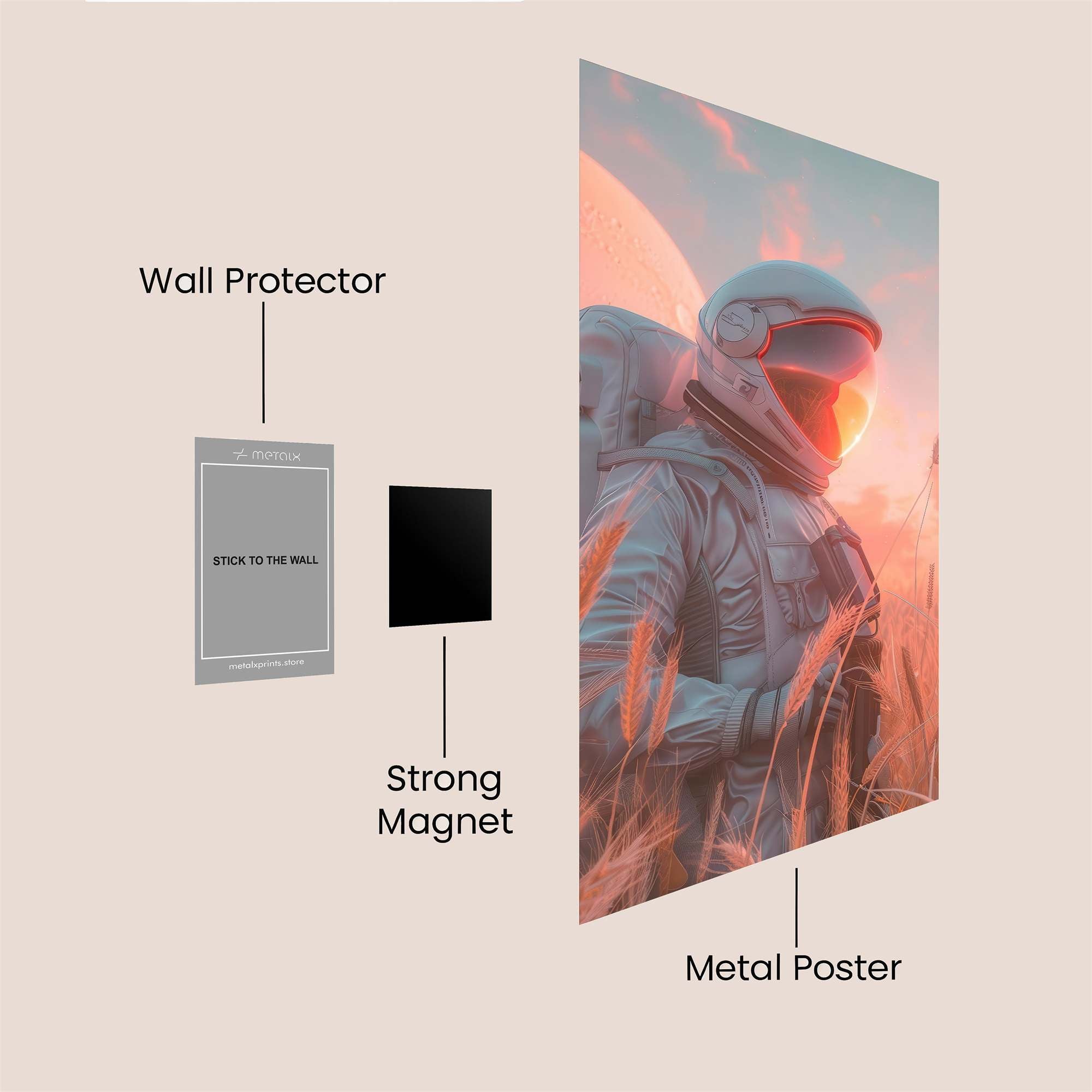 Astronaut Serene Safe Wall Magnetic / M