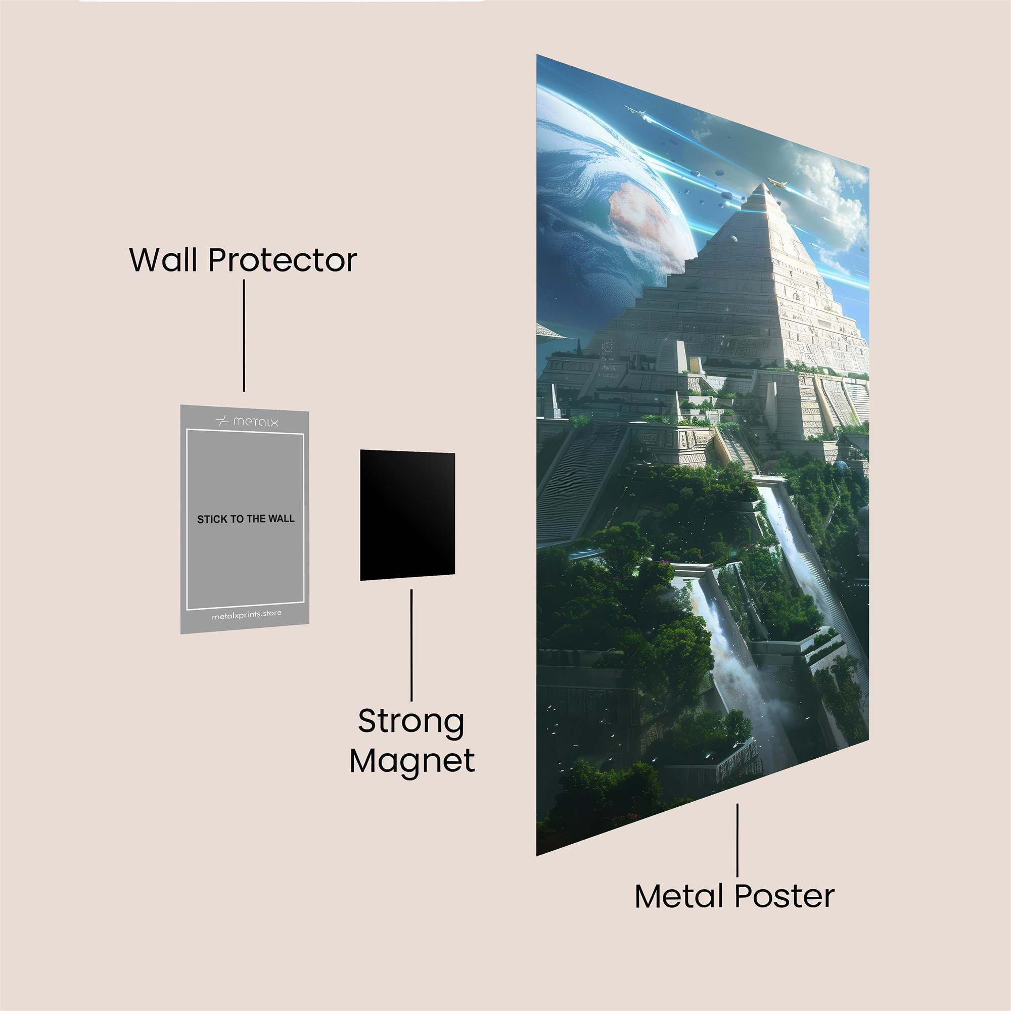 Pyramid Enigma Safe Wall Magnetic / M